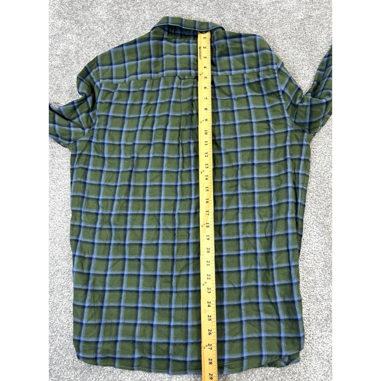 Vintage VINTAGE Galeries Lafayette Women's Cotton Plaid Button-Up Shirt L Green Casual Spring Summer Women's Size L / US 10 / IT 46 - 6 Thumbnail