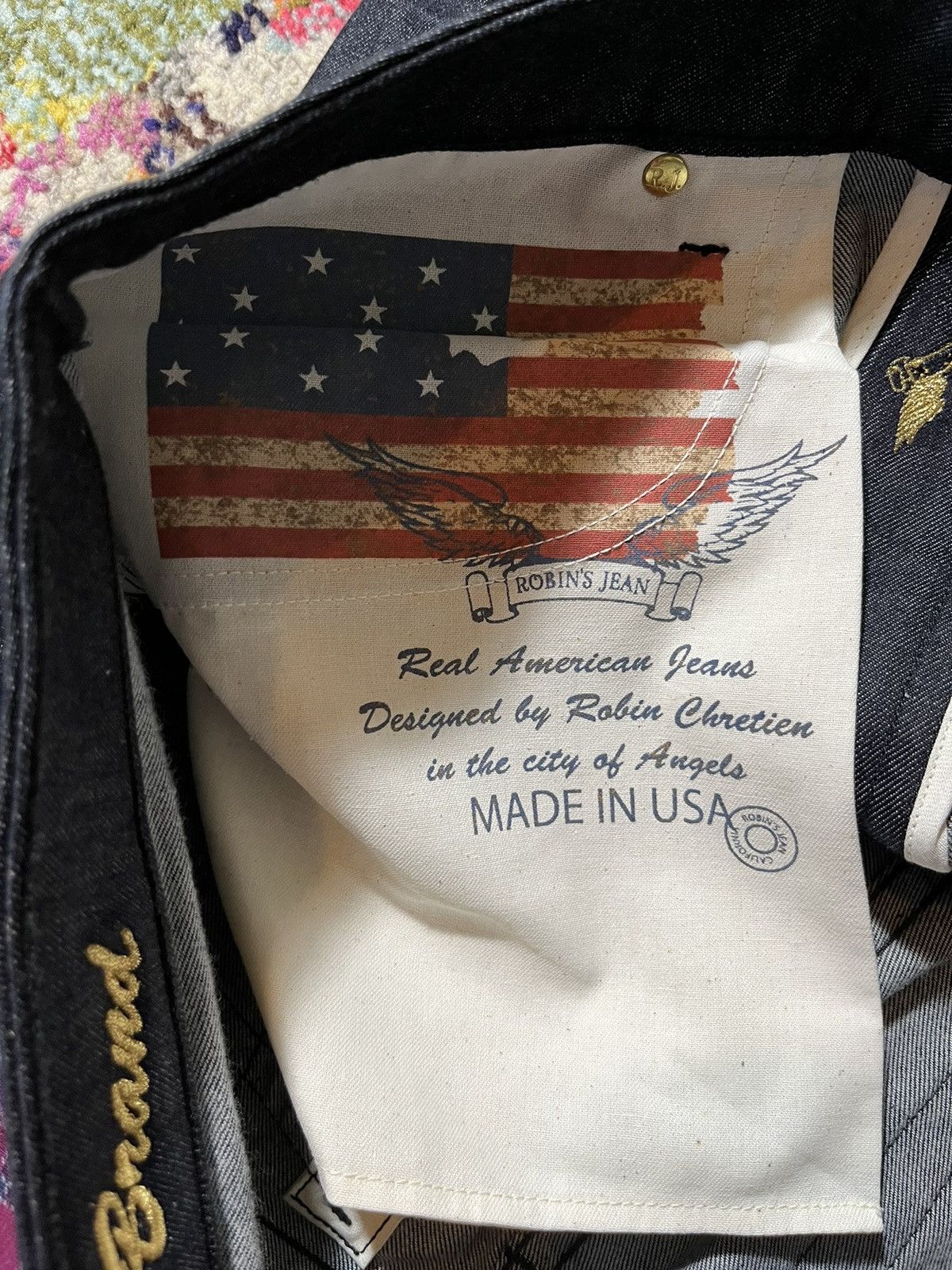 Robins Jeans Robin’s Jean Black and Gold 39 Size US 39 - 6 Thumbnail
