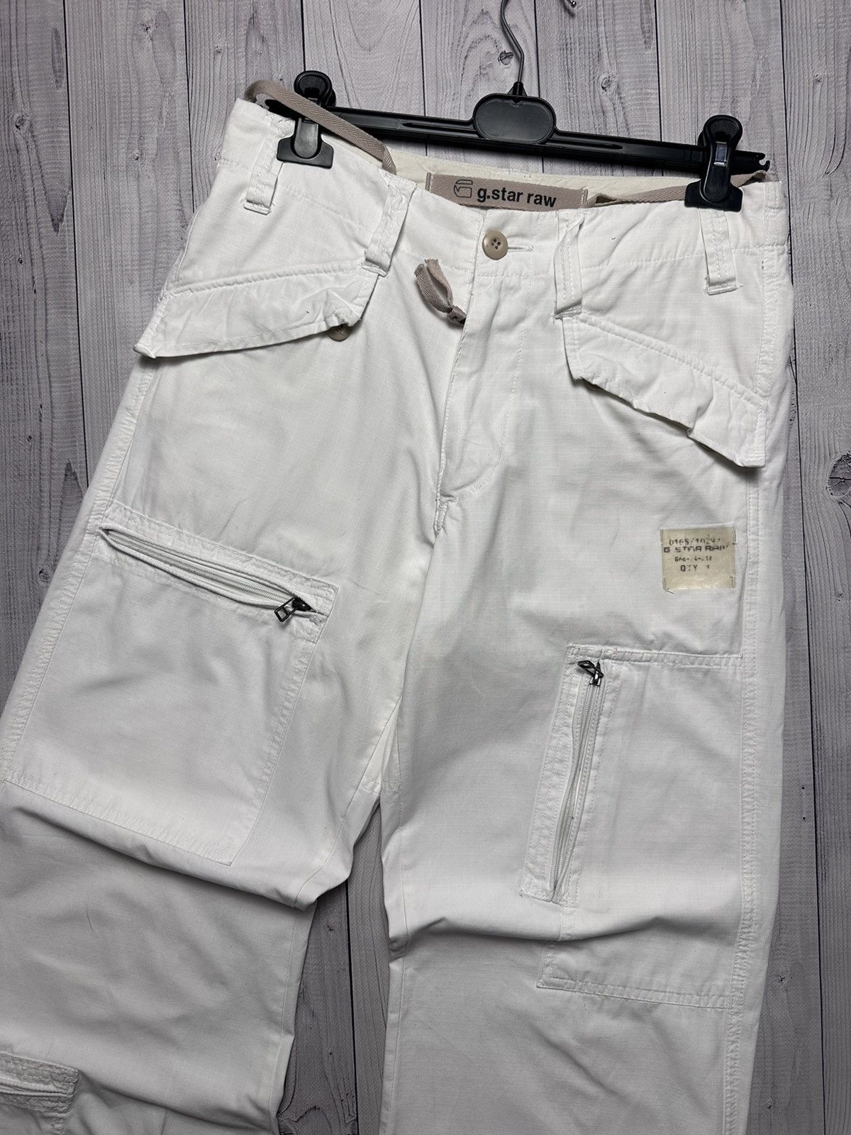 G-Star Vintage Raw G-Star cargo pants zip white rare size 30/34 Size US 30 / EU 46 - 3 Thumbnail