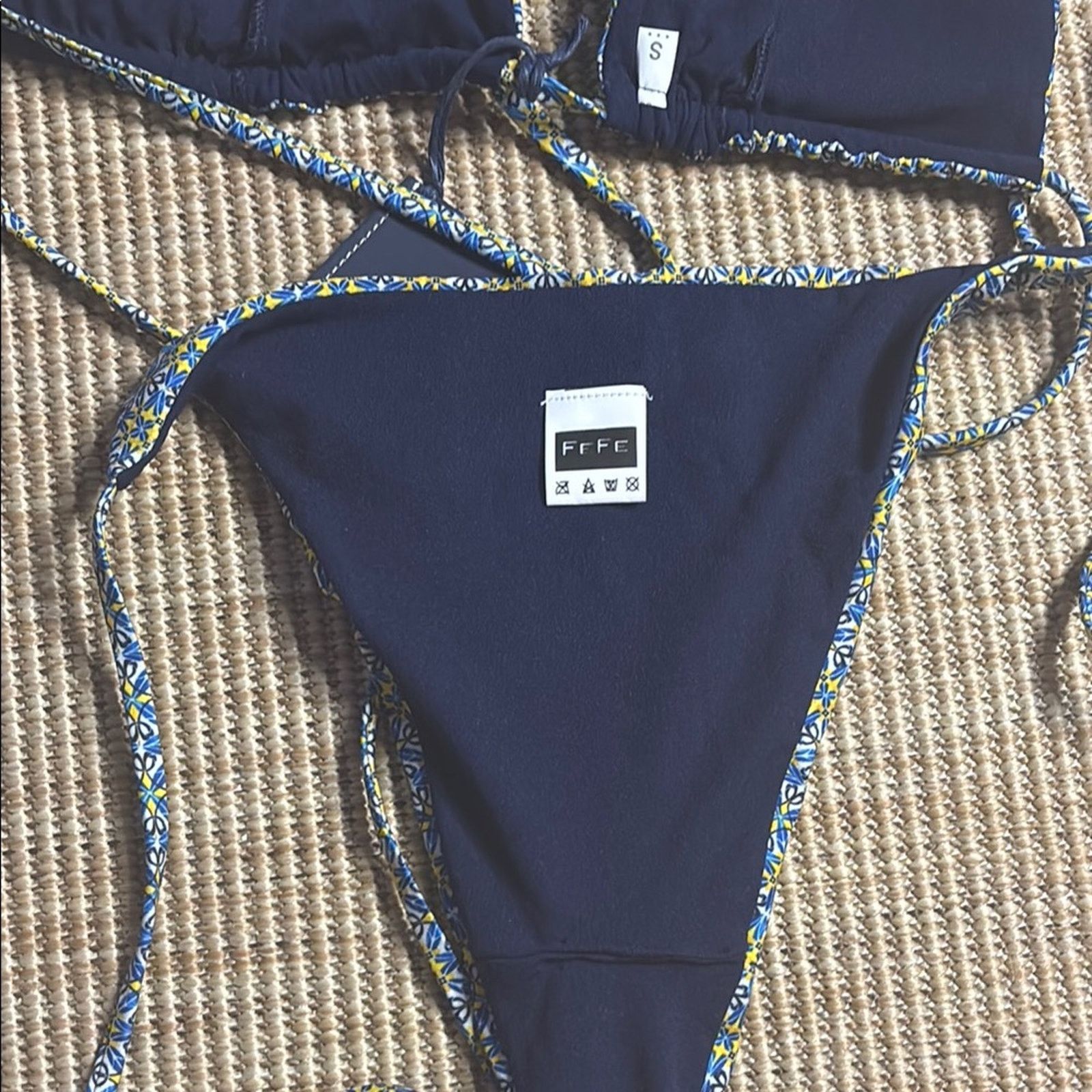 Other NWT Fefe Blue Floral Bikini Set Size S Size ONE SIZE - 7 Thumbnail