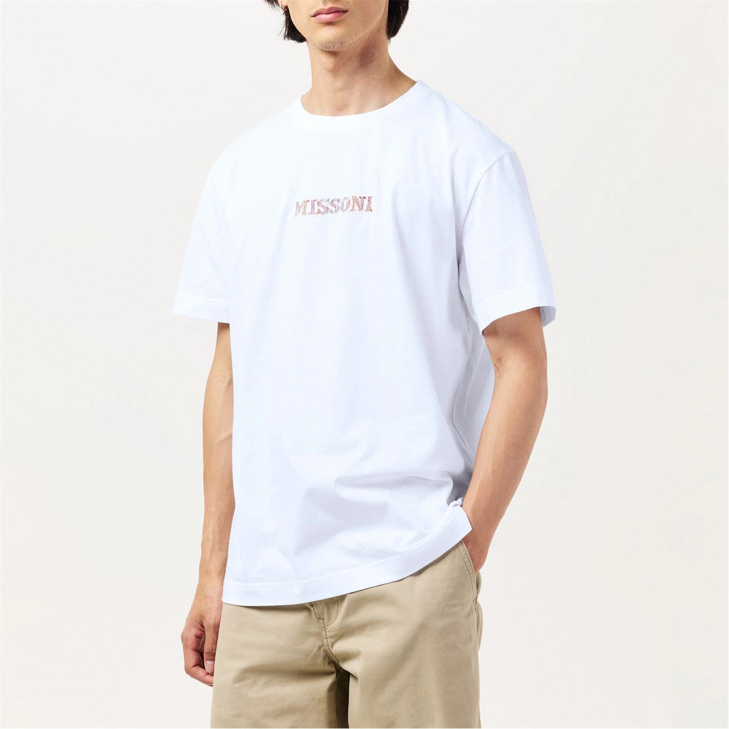 Missoni o1g2r1mq0426 Short Sleeve T-Shirt in Optic White Size US XXL / EU 58 / 5 - 3 Thumbnail