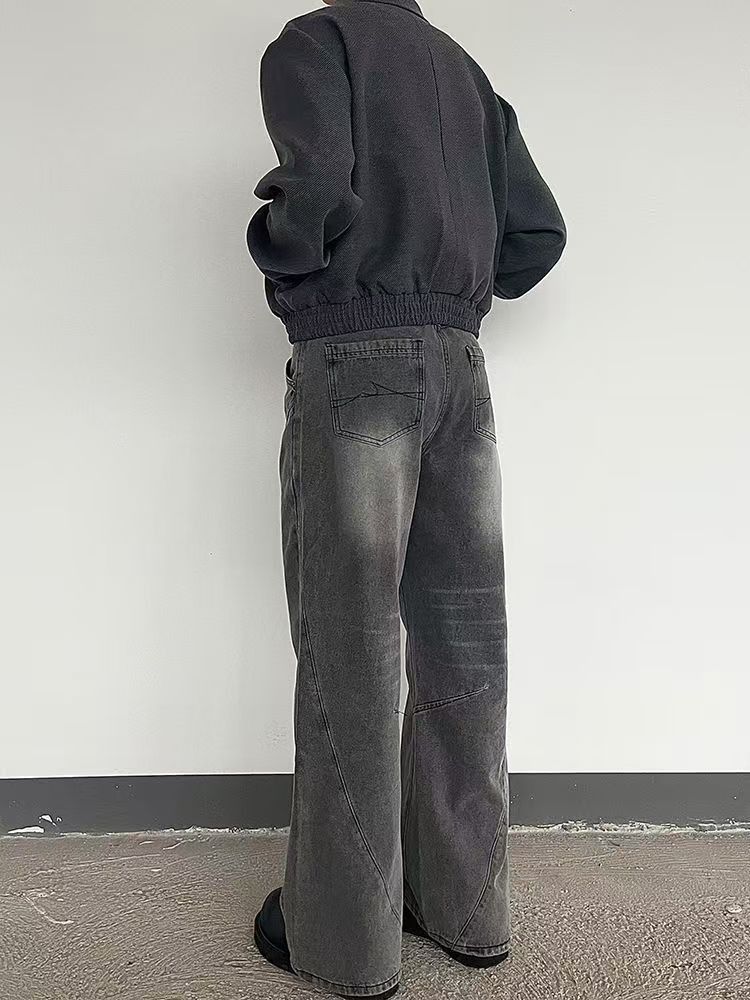 Japanese Brand × Jean Japanese retro street washed distressed jeans for men Size US 32 / EU 48 - 4 Thumbnail