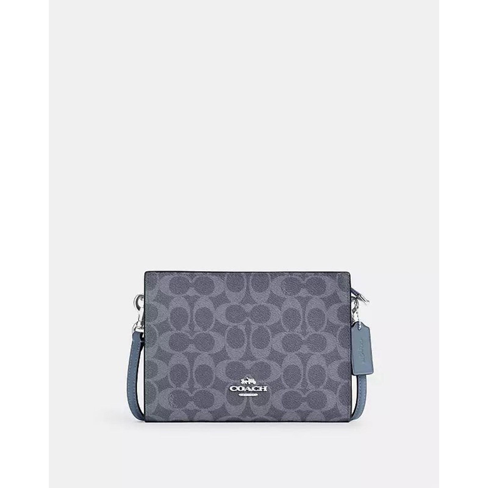 Coach NWT Coach Slim Crossbody Bag Canvas CAR12 Silver/Chambray Size ONE SIZE - 7 Thumbnail