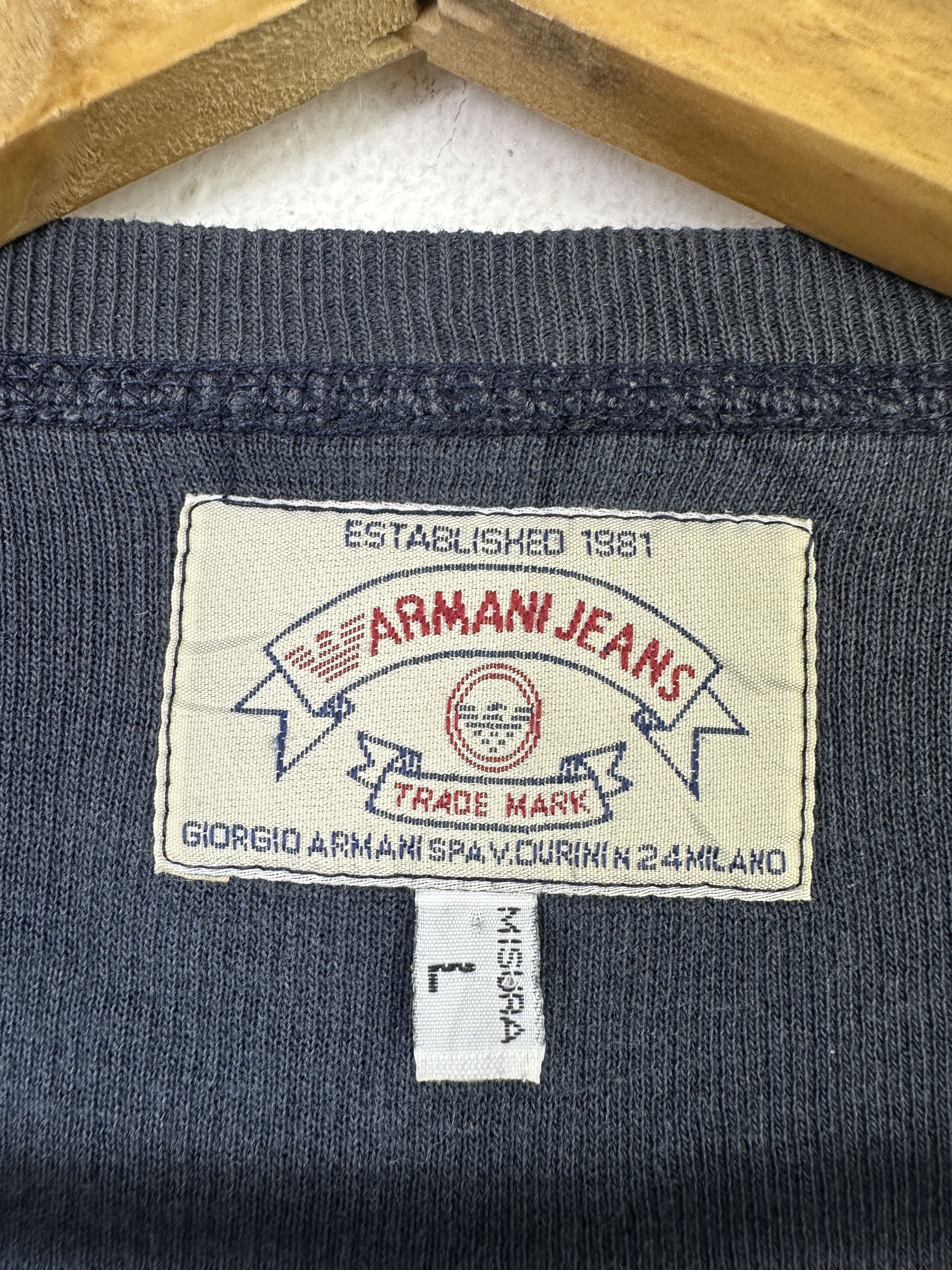 Giorgio Armani Vintage Armani Jeans "Blue Power" Navy Sweatshirt BP0010 Size US L / EU 52-54 / 3 - 5 Thumbnail