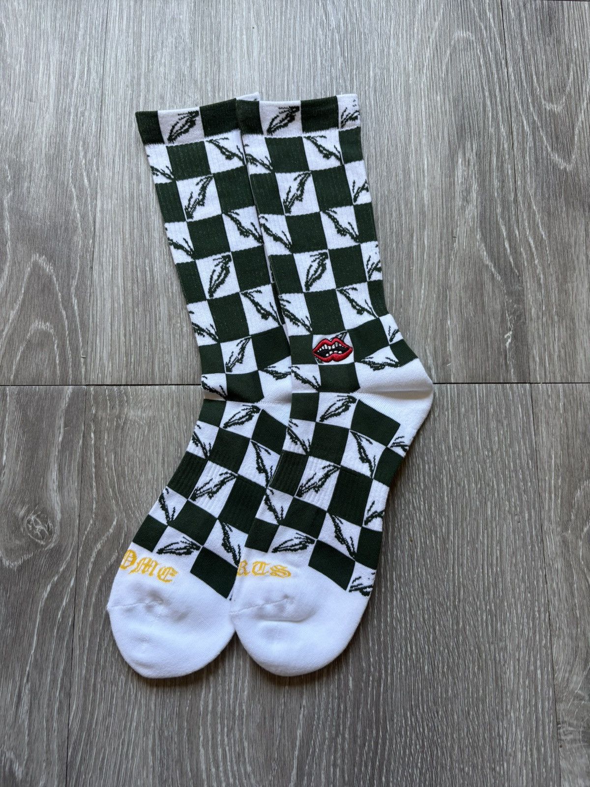 Chrome Hearts Chrome Hearts Green Matty Boy Checker Socks Size ONE SIZE - 1 Thumbnail