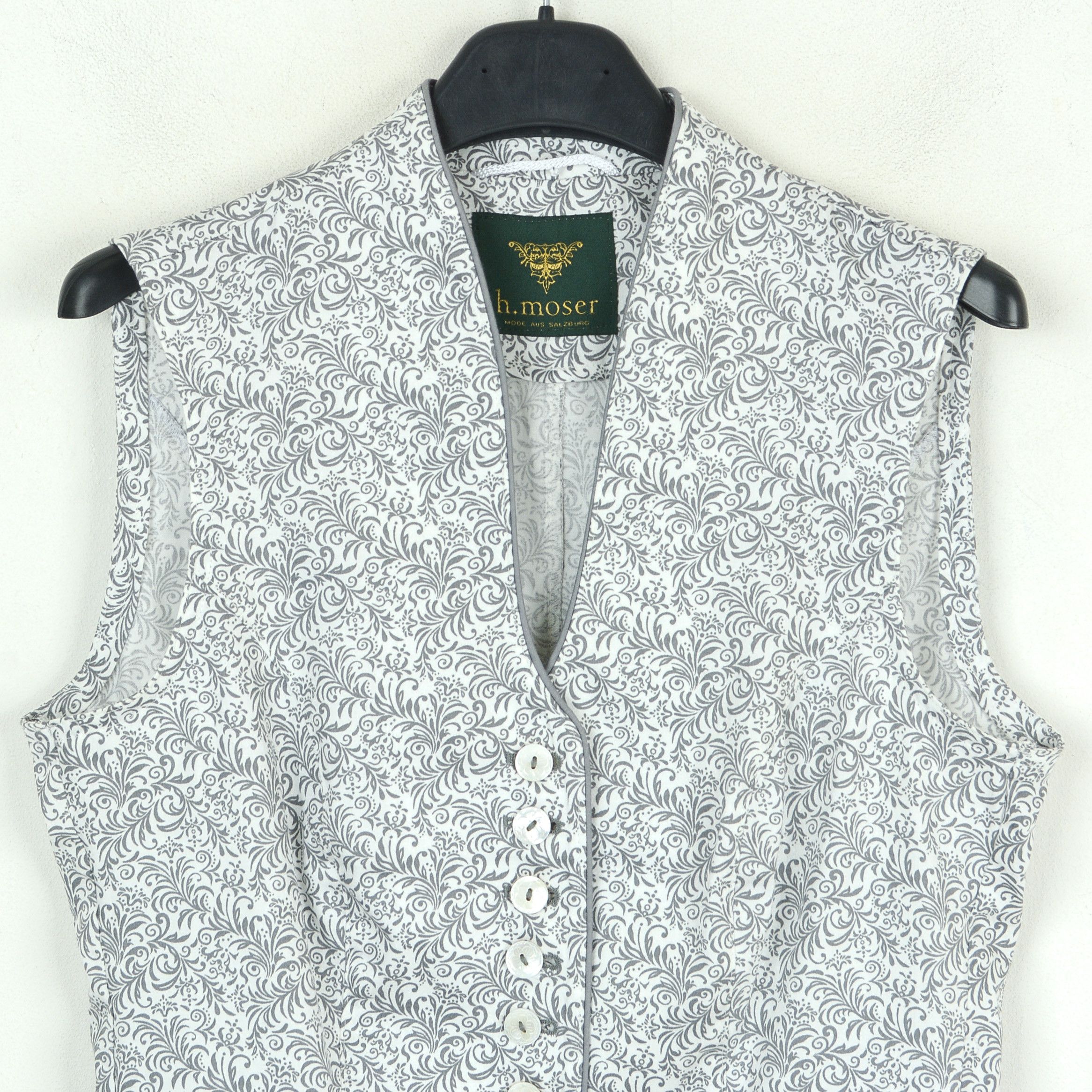 Vintage H. MOSER Vest Tank Gilet Waistcoat Sleeveless Trachten Jager Size S / US 4 / IT 40 - 3 Thumbnail