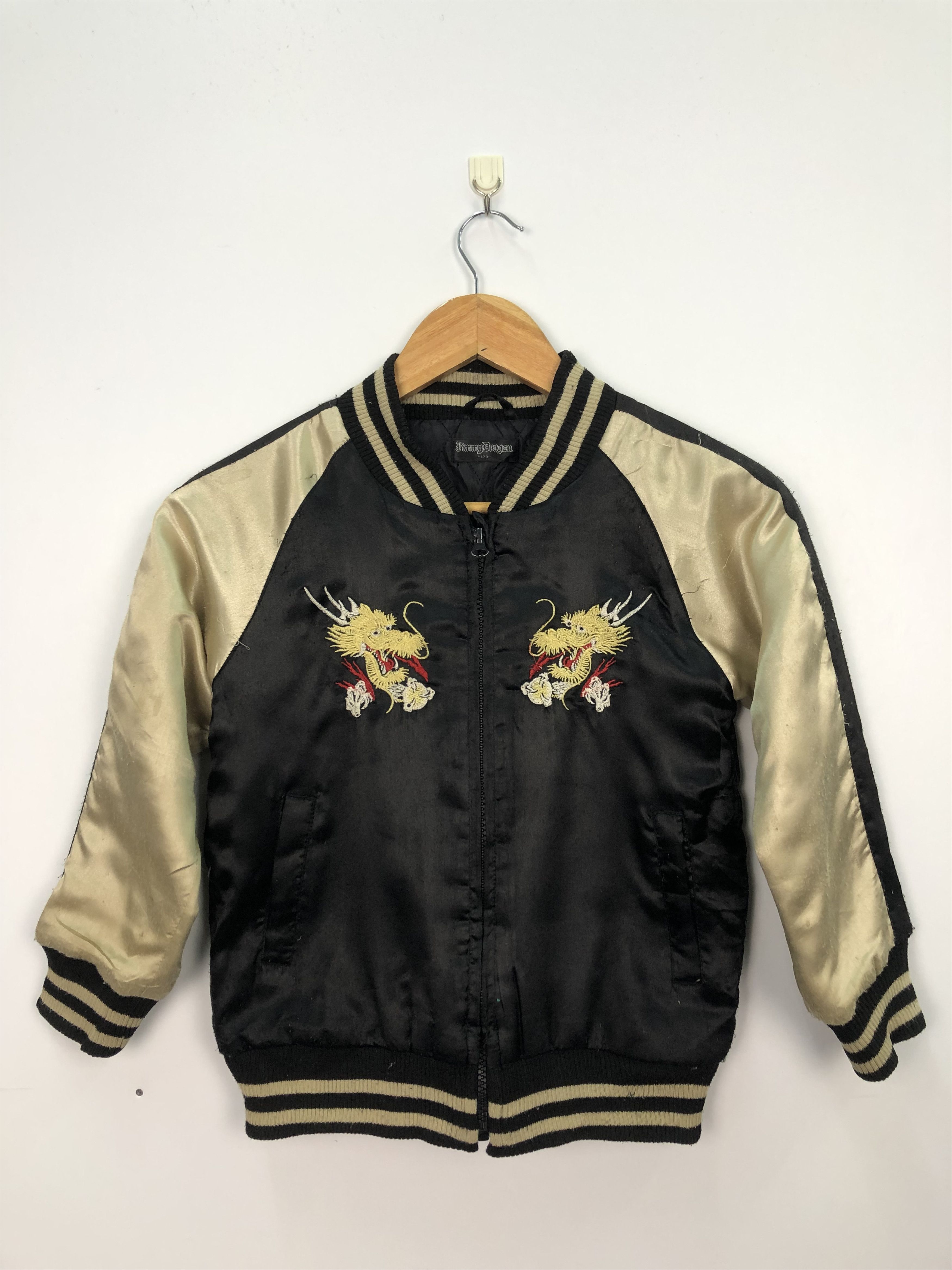 Vintage Vintage Sukajan Jacket Kids Japanese Dragon J0116 Size US XXS / EU 40 - 2 Thumbnail