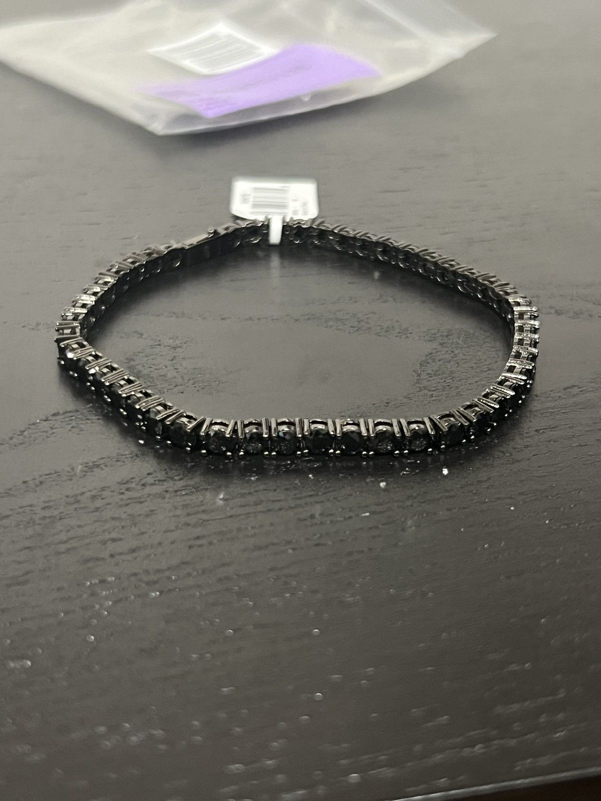 Esquire Esquire Black Cubic Zirconia Tennis Bracelet Size ONE SIZE - 3 Thumbnail
