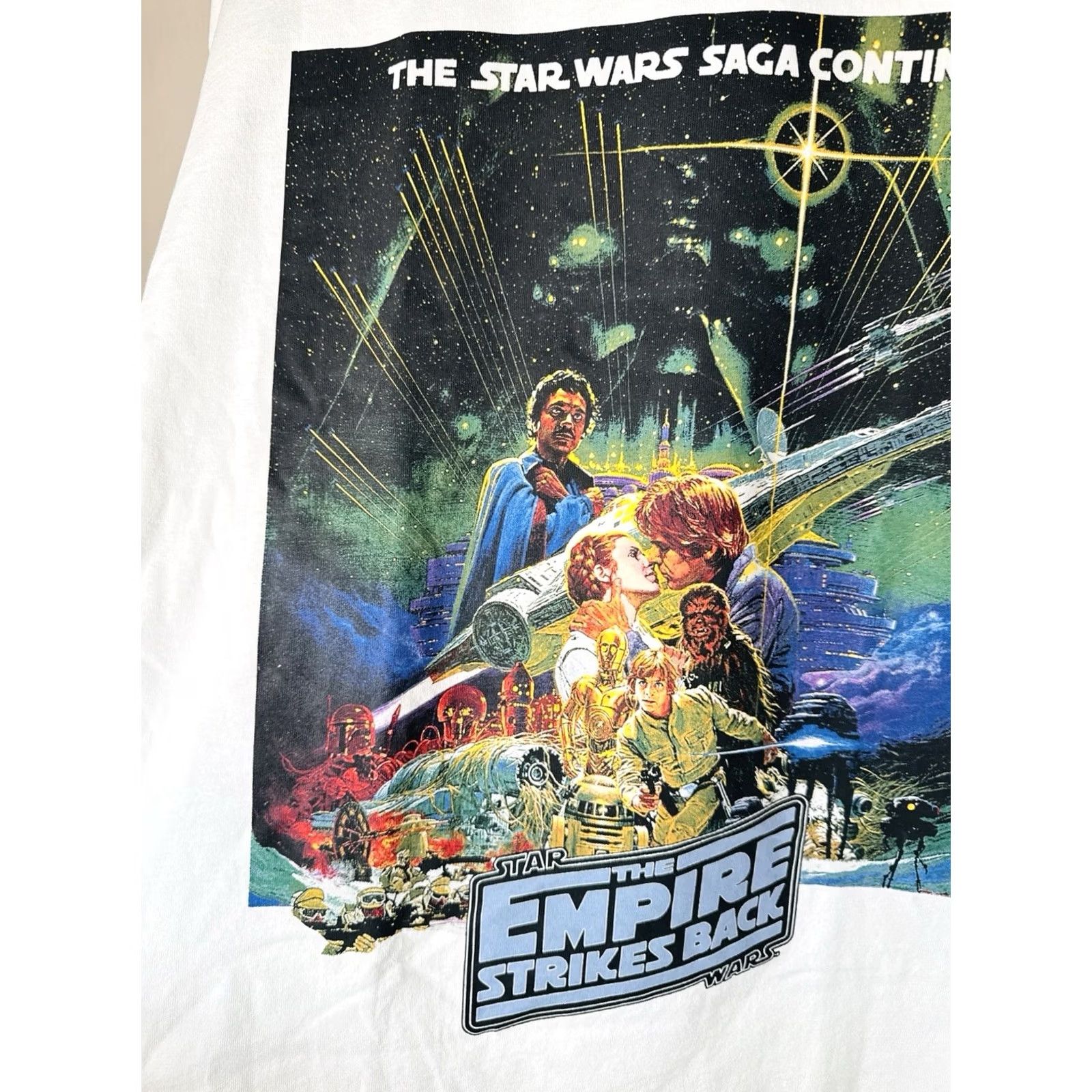 Uniqlo Uniqlo Star Wars The Empire Strikes Back Poster T Shirt Mens L White Cotton Crew Neck Short Sleeve Unisex Adults Size US L / EU 52-54 / 3 - 2 Thumbnail