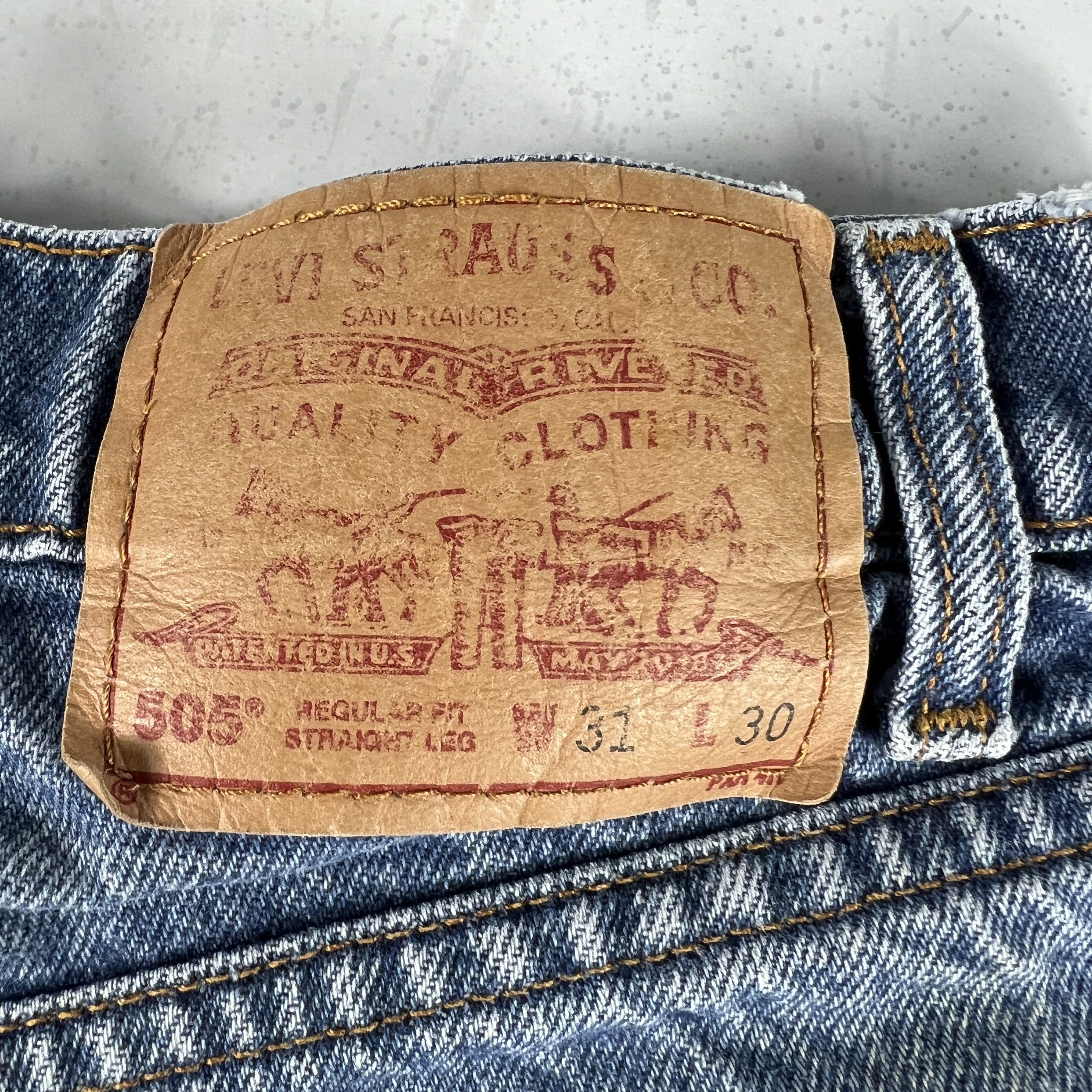 Levi's × Vintage VTG 90s Levi's Jean Shorts 505 Cut Off Frayed Denim Jorts Size US 31 - 10 Thumbnail