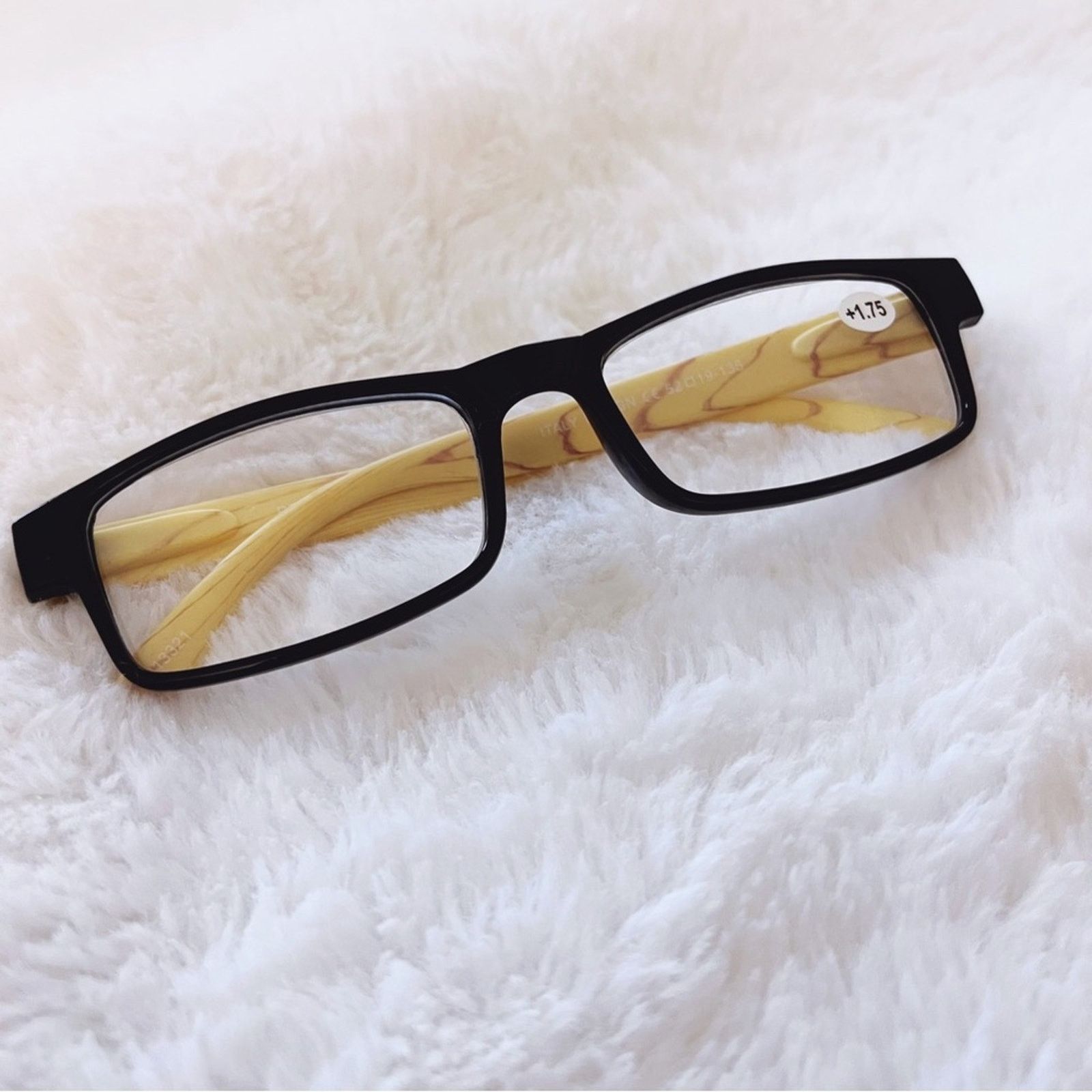 Other Rory Black & Light Wood Rectangular Reader Glasses Size ONE SIZE - 5 Thumbnail