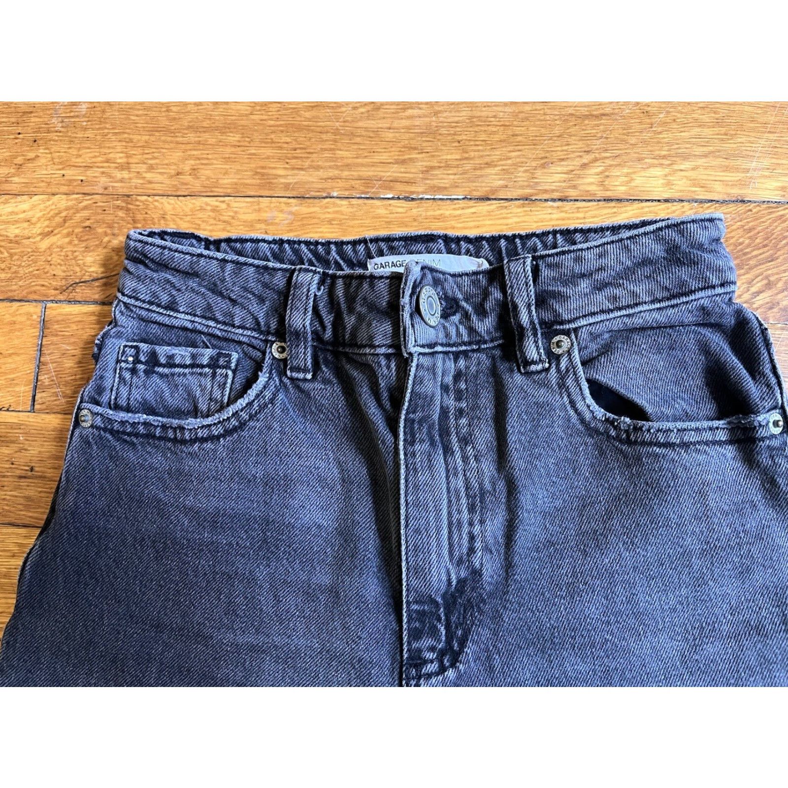 Garage Garage Denim Jeans Women's 00 Grey Wide Leg Distressed Size 24" / US 00 / IT 34 - 5 Thumbnail