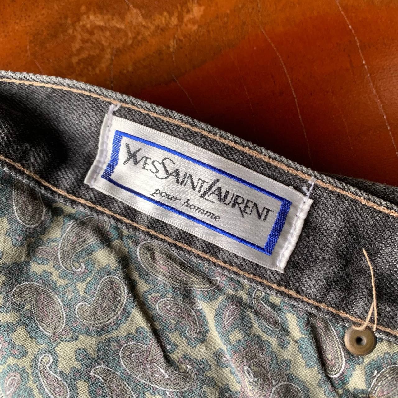 Yves Saint Laurent Vintage Yves Saint Laurent YSL Dark Grey Denim Jeans Pants Size US 32 / EU 48 - 11 Thumbnail