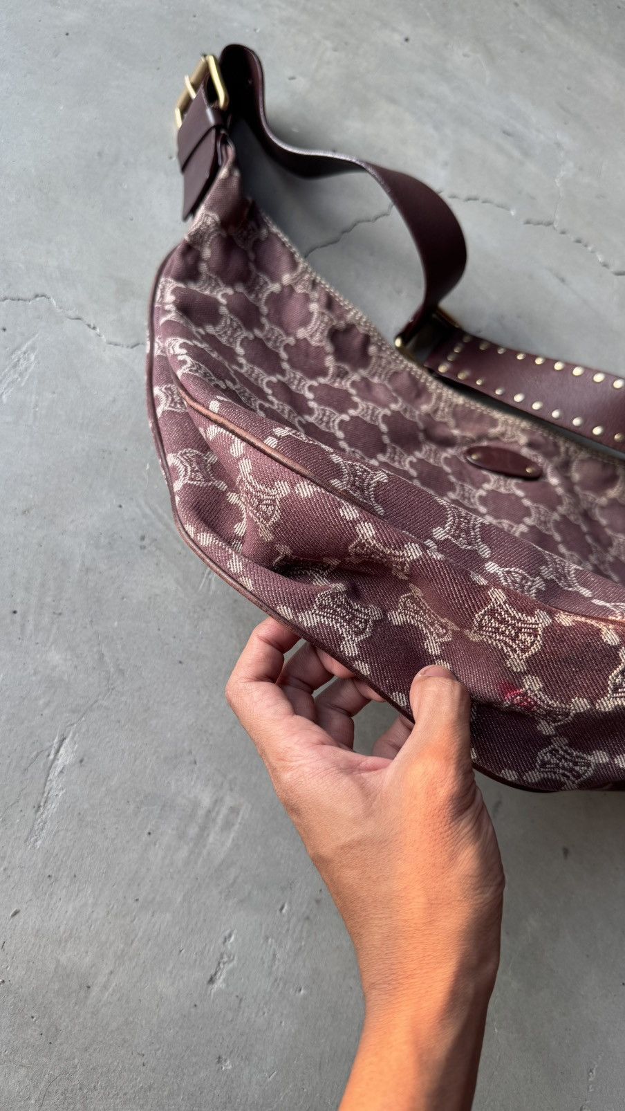 Celine Céline Celine Brown Macadam Denim Hobo Bag Size ONE SIZE - 10 Thumbnail