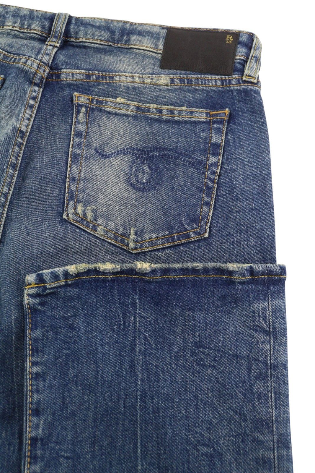 R13 KICK 30 Ankle Cropped Washed Blue Kelly Stretch 84492 Size 30" / US 8 / IT 44 - 6 Thumbnail