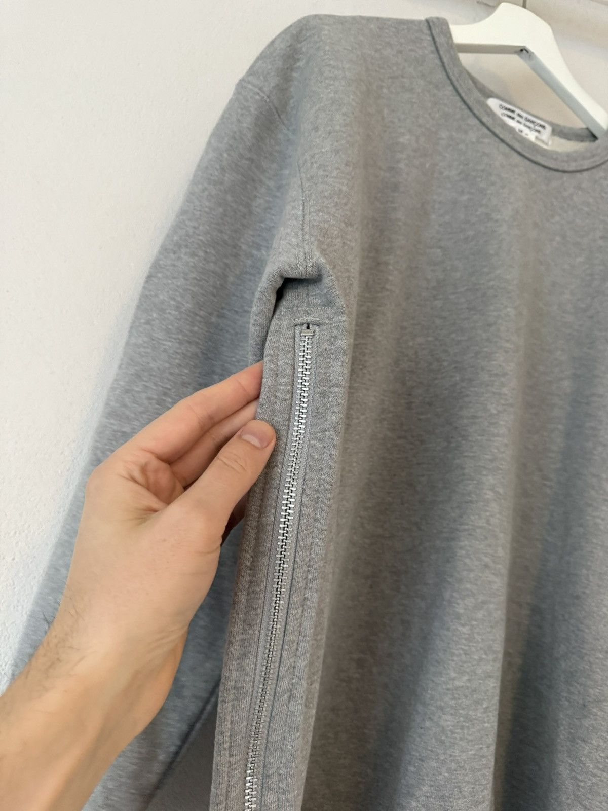 Comme des Garcons Grey Sweatshirt with Side Zipper Detail Size US M / EU 48-50 / 2 - 6 Thumbnail