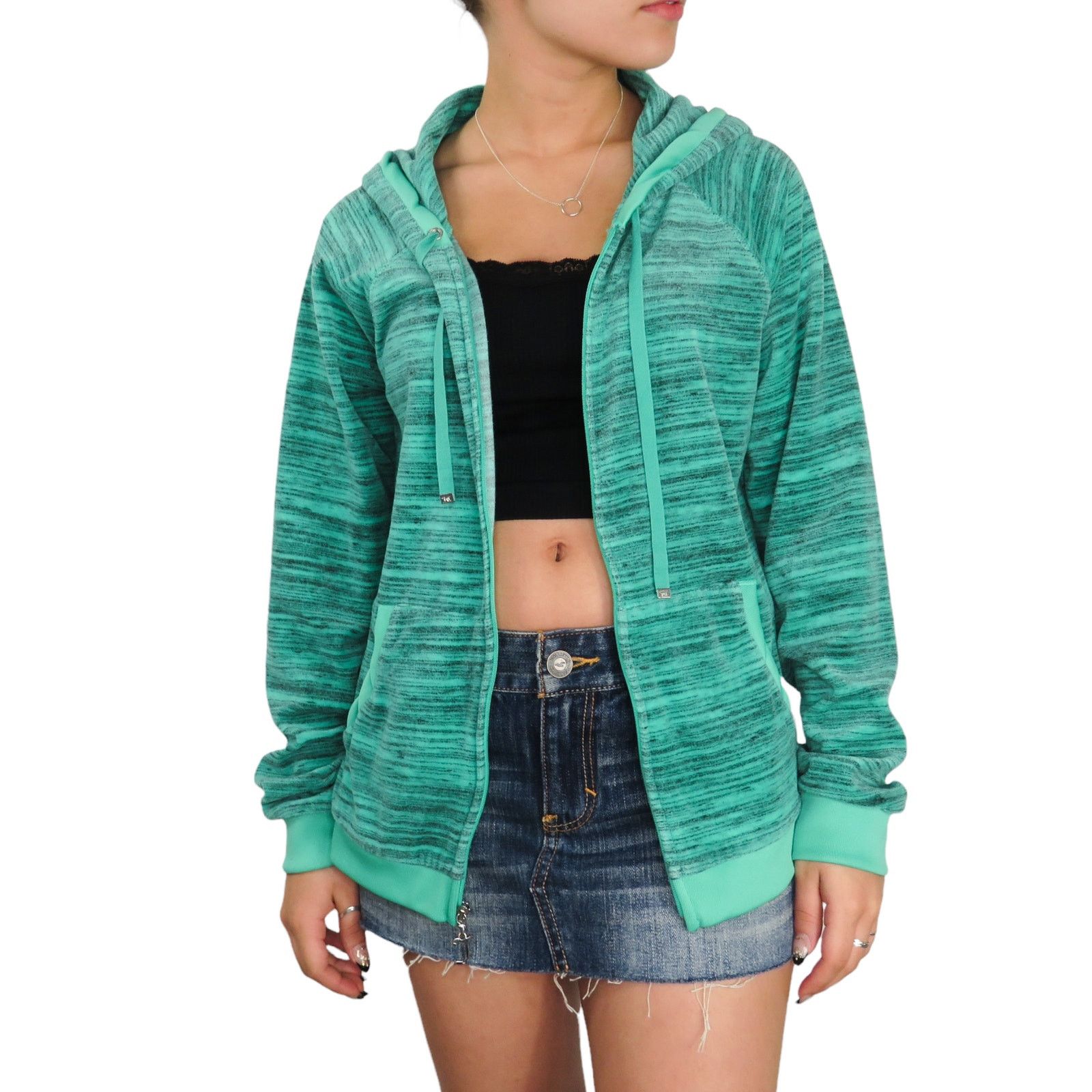 Juicy Couture × Vintage Y2K Juicy Couture Velour Blue Zipper Hoodie Bling Large Size L / US 10 / IT 46 - 2 Thumbnail