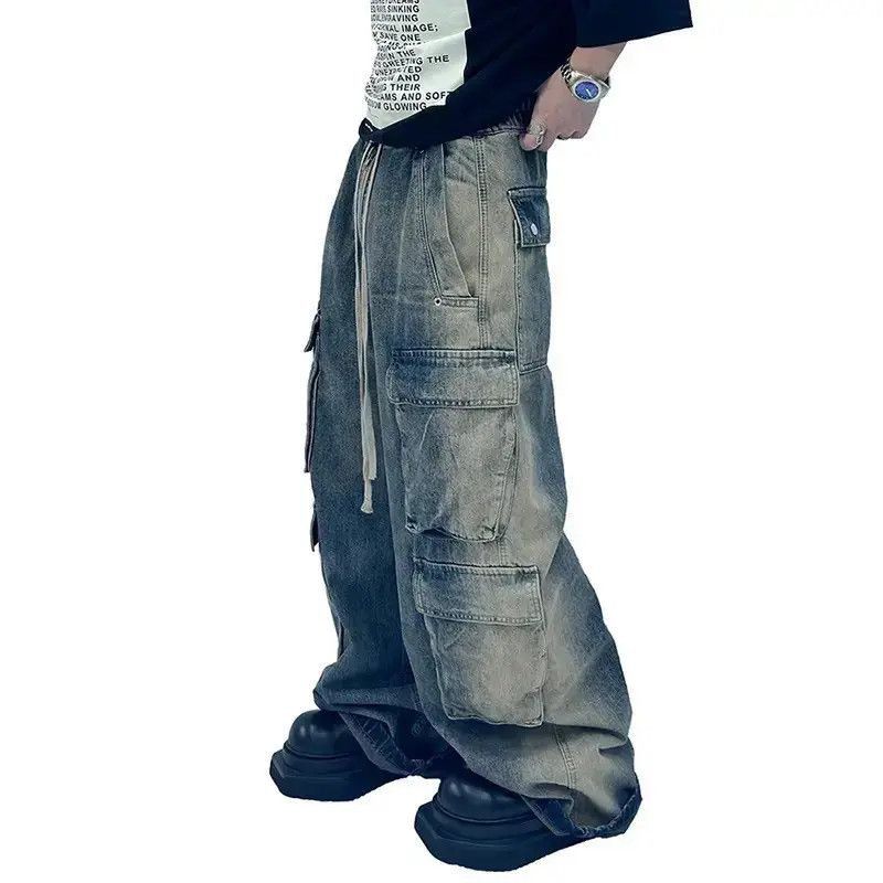 Japanese Brand High Street Washed Gradient Heavy Duty Work Jeans Size US 34 / EU 50 - 4 Thumbnail