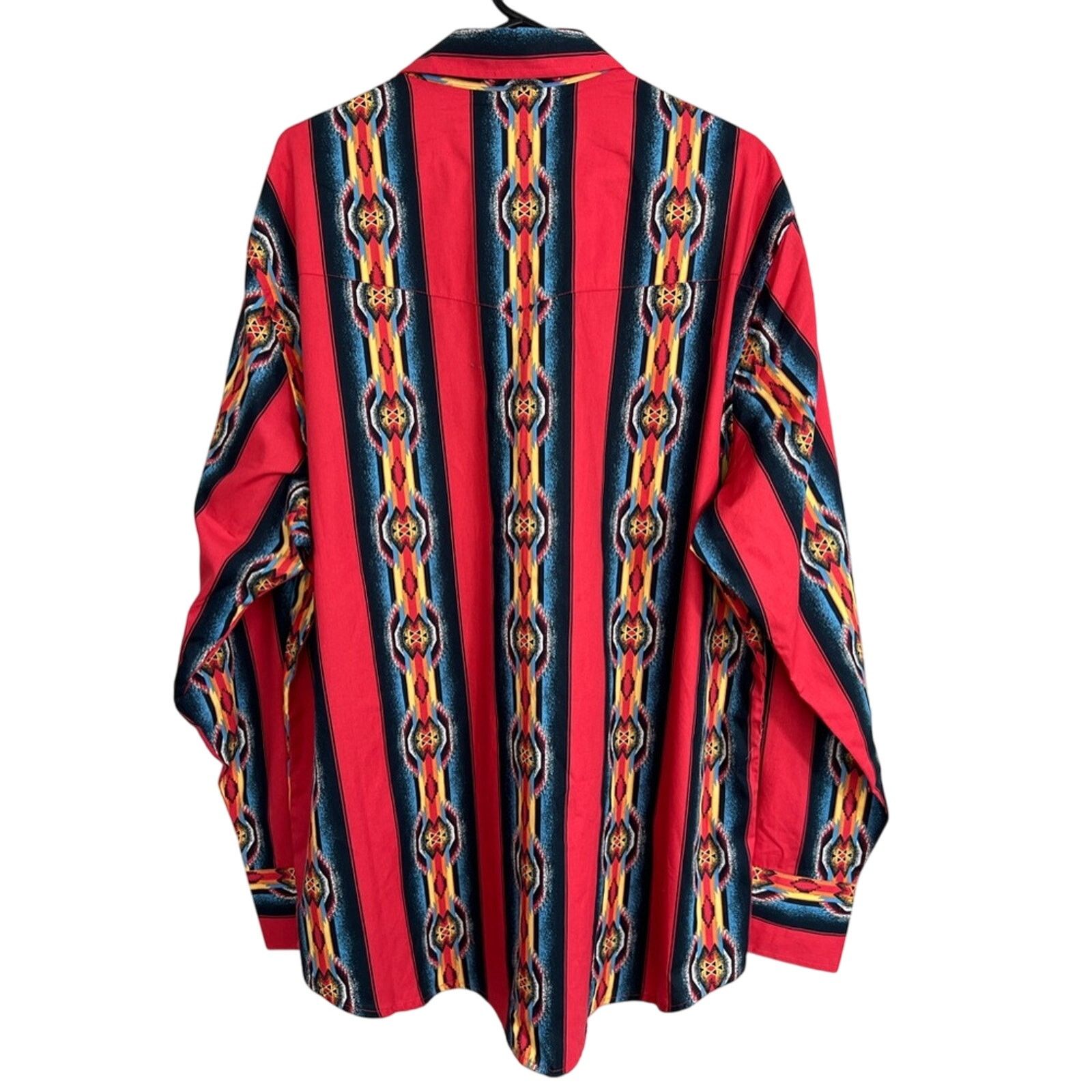 Wrangler New Wrangler Checotah Western Snap Button Shirt Red Flame Size US XXL / EU 58 / 5 - 2 Thumbnail