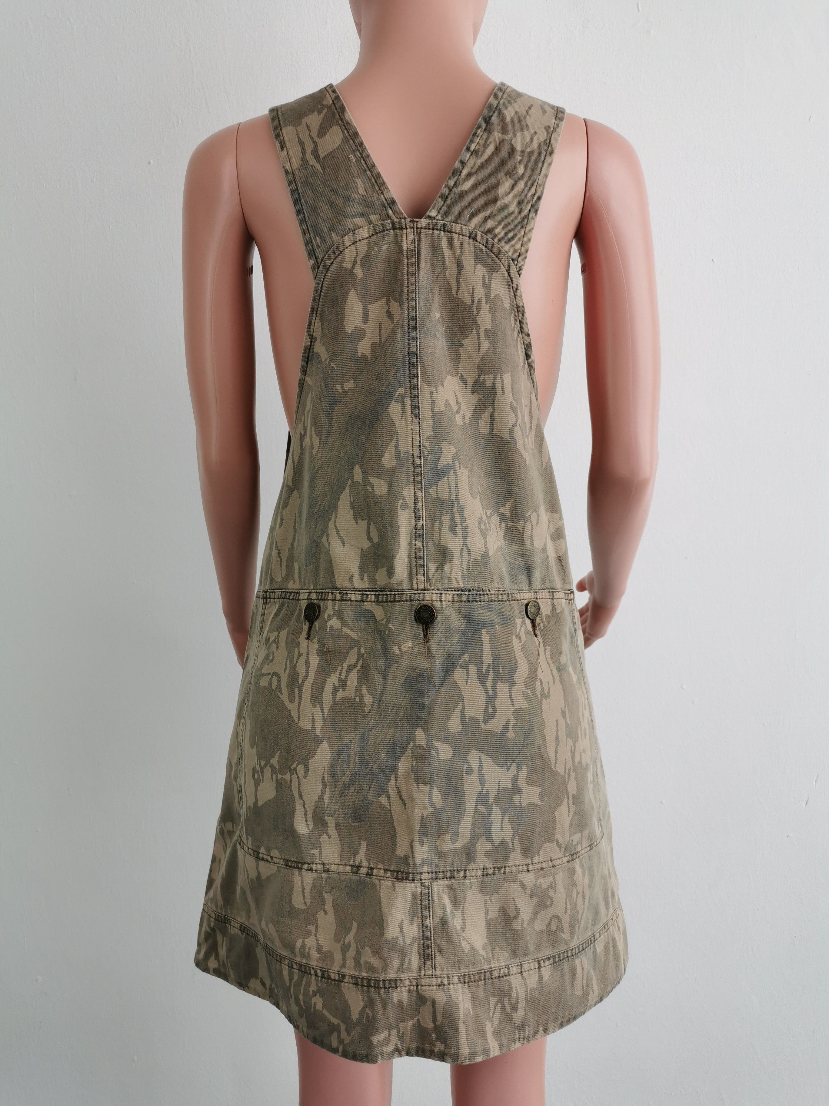 Tsumori Chisato Vintage 90's Tsumori Chisato Camo Jumpsuit Denim Dress Size M / US 6-8 / IT 42-44 - 4 Thumbnail