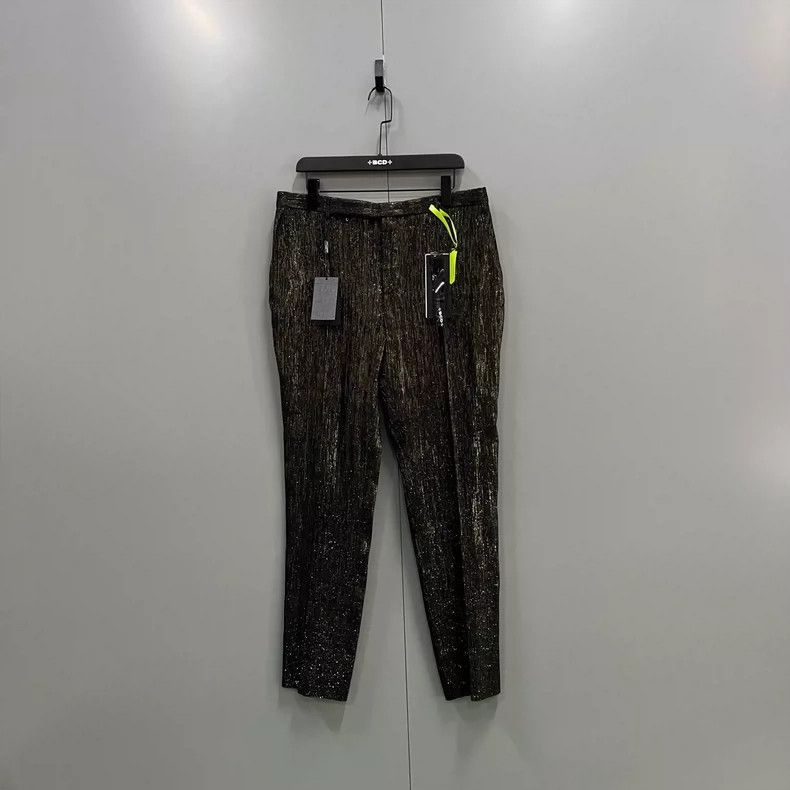 Saint Laurent Paris Saint Laurent Black Gold Shimmer Blazer Set-2507 Size US M / EU 48-50 / 2 - 3 Thumbnail