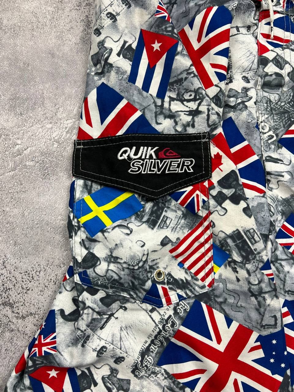 Quicksilver Vintage Quicksilver Swim Shorts Printed Flag Y2K 90S Surfing Size US 36 / EU 52 - 4 Thumbnail