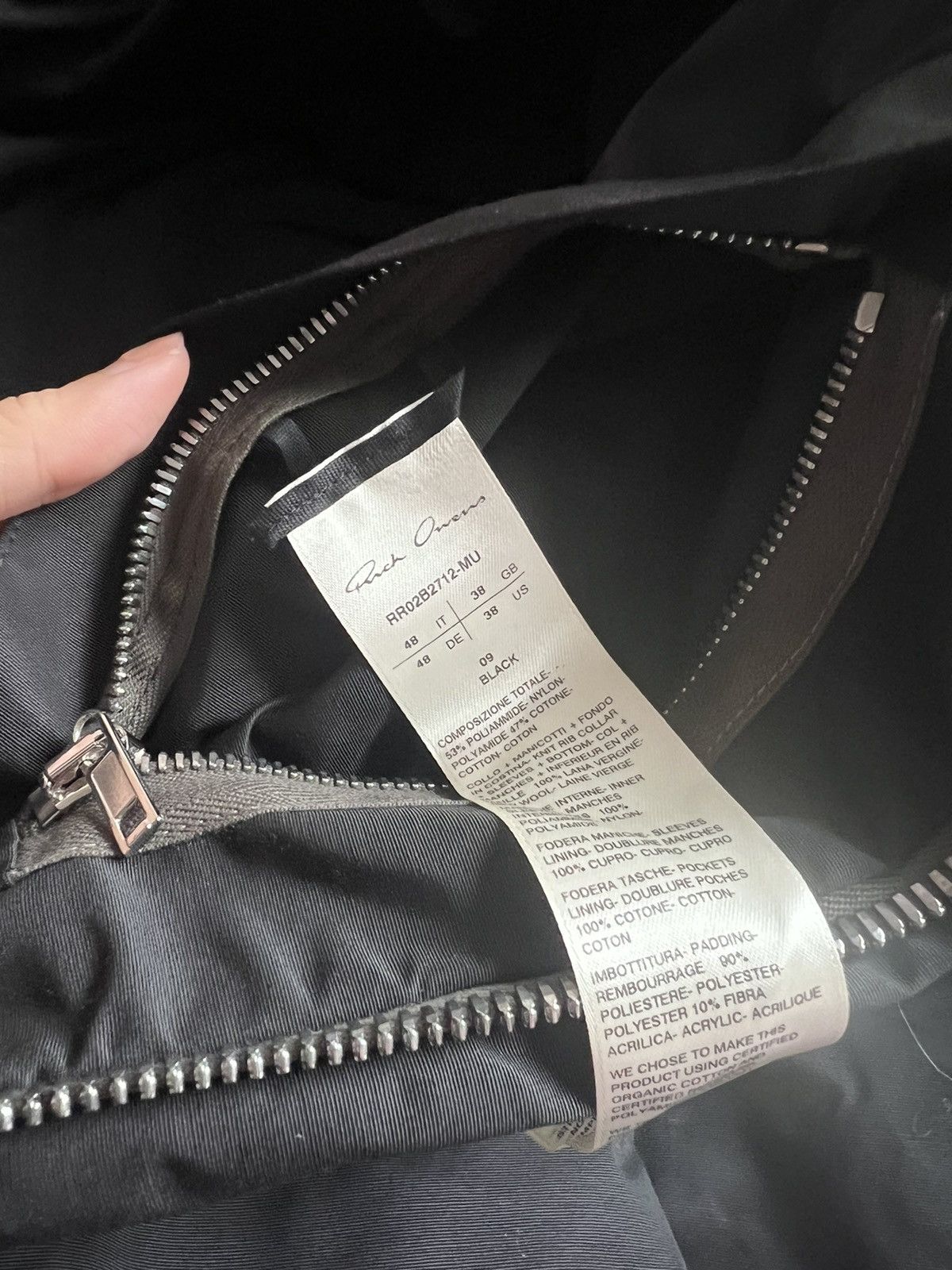 Rick Owens 🔥 Rick Owens FW22 Strobe Gauntlet bomber jacket Size US M / EU 48-50 / 2 - 11 Thumbnail