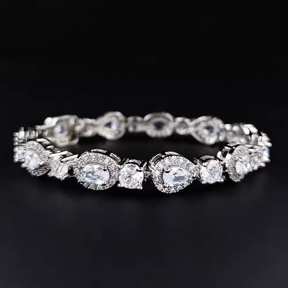 Jewelry Oval Rectangle Silver Color Bracelet Size ONE SIZE - 2 Thumbnail