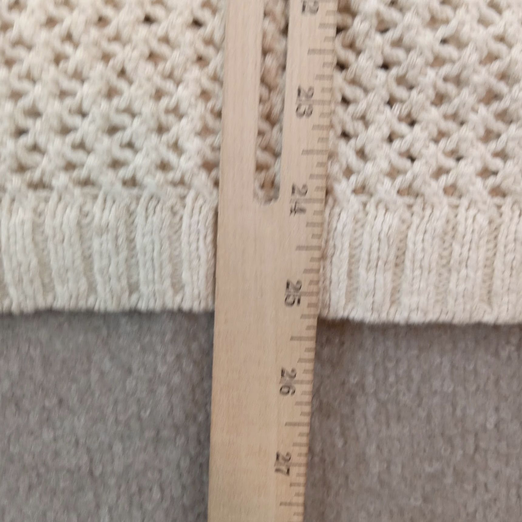 Talbots Talbots Beige V-Neck Sweater Womens Medium Petite Long Sleeve Cotton Open Knit Casual Pullover Size M / US 6-8 / IT 42-44 - 3 Thumbnail