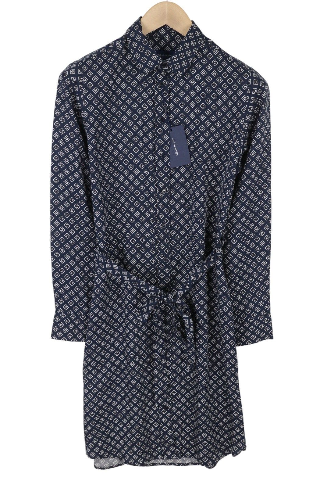 Gant ICON WEAVE SHIRT EU34 Marine Belted Dress 87730 Size XS / US 0-2 / IT 36-38 - 1 Thumbnail