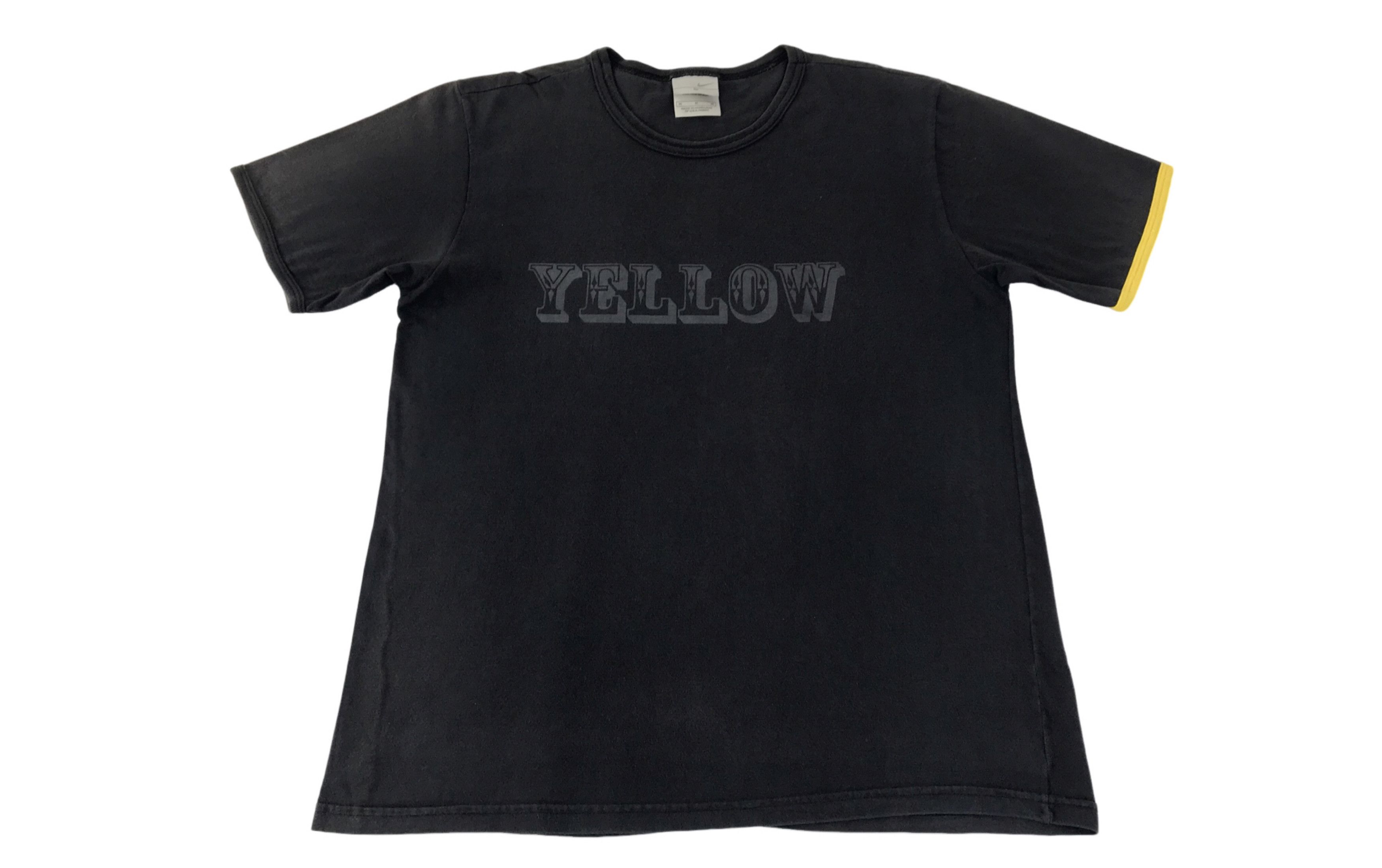 Nike Nike Athletic Yellow Spell Out Printed Tee T-shirt Size US M / EU 48-50 / 2 - 1 Thumbnail