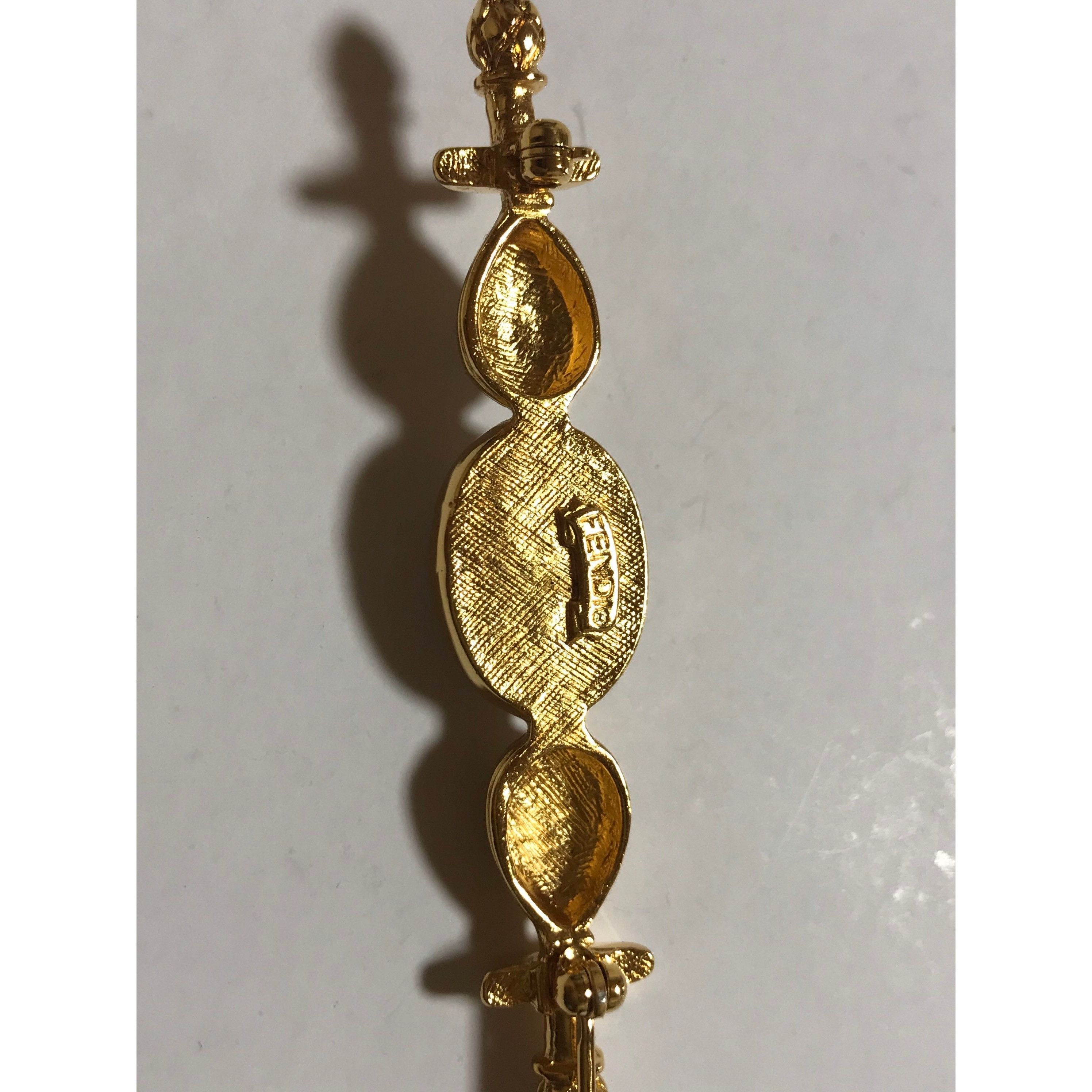 Fendi Vintage FENDI gold tone hat pin with white oval faux pearl Size ONE SIZE - 6 Thumbnail