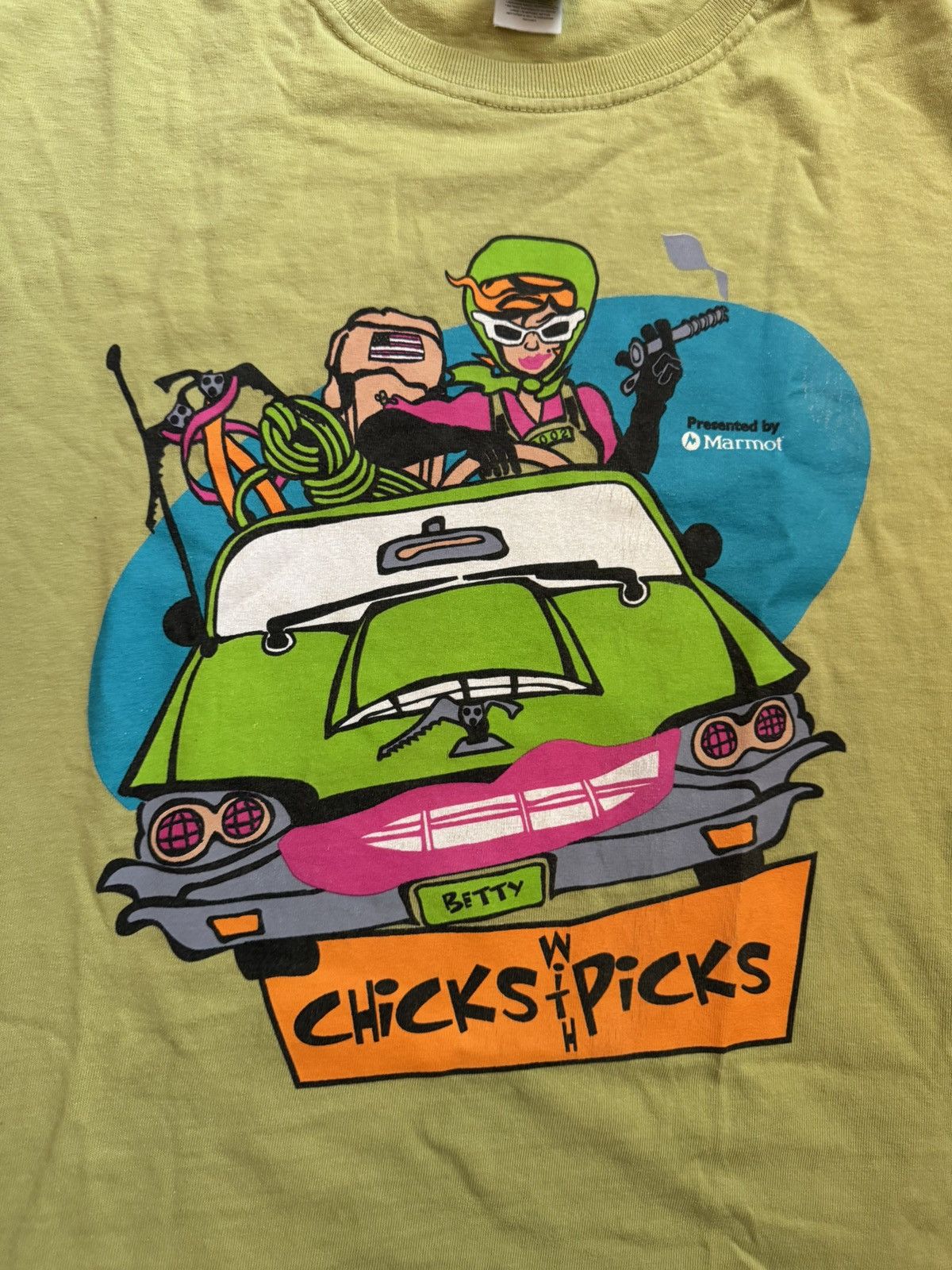 Band Tees × Vintage Chicks With Picks KISS MY AXE Vintage 90s Comedy Comic Tee Size L / US 10 / IT 46 - 4 Thumbnail