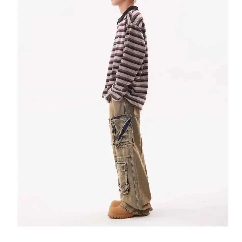 Japanese Brand Retro loose wide leg pocket jeans Size US 32 / EU 48 - 3 Thumbnail