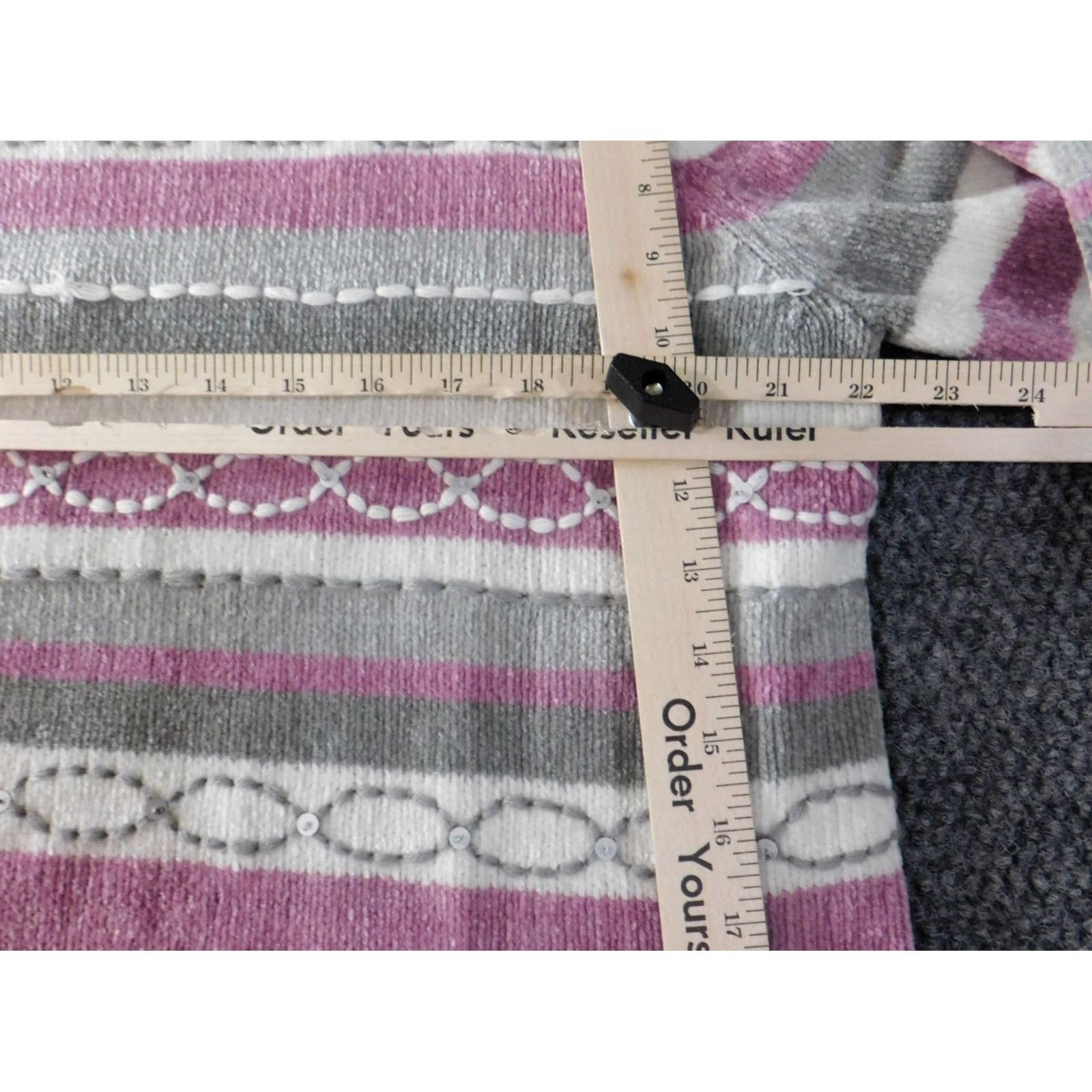 Vintage Alfred Dunner Womens Sweater Large Pink Pullover Acrylic Striped Crew Neck Cap Sleeve Casual Knit Size L / US 10 / IT 46 - 5 Thumbnail