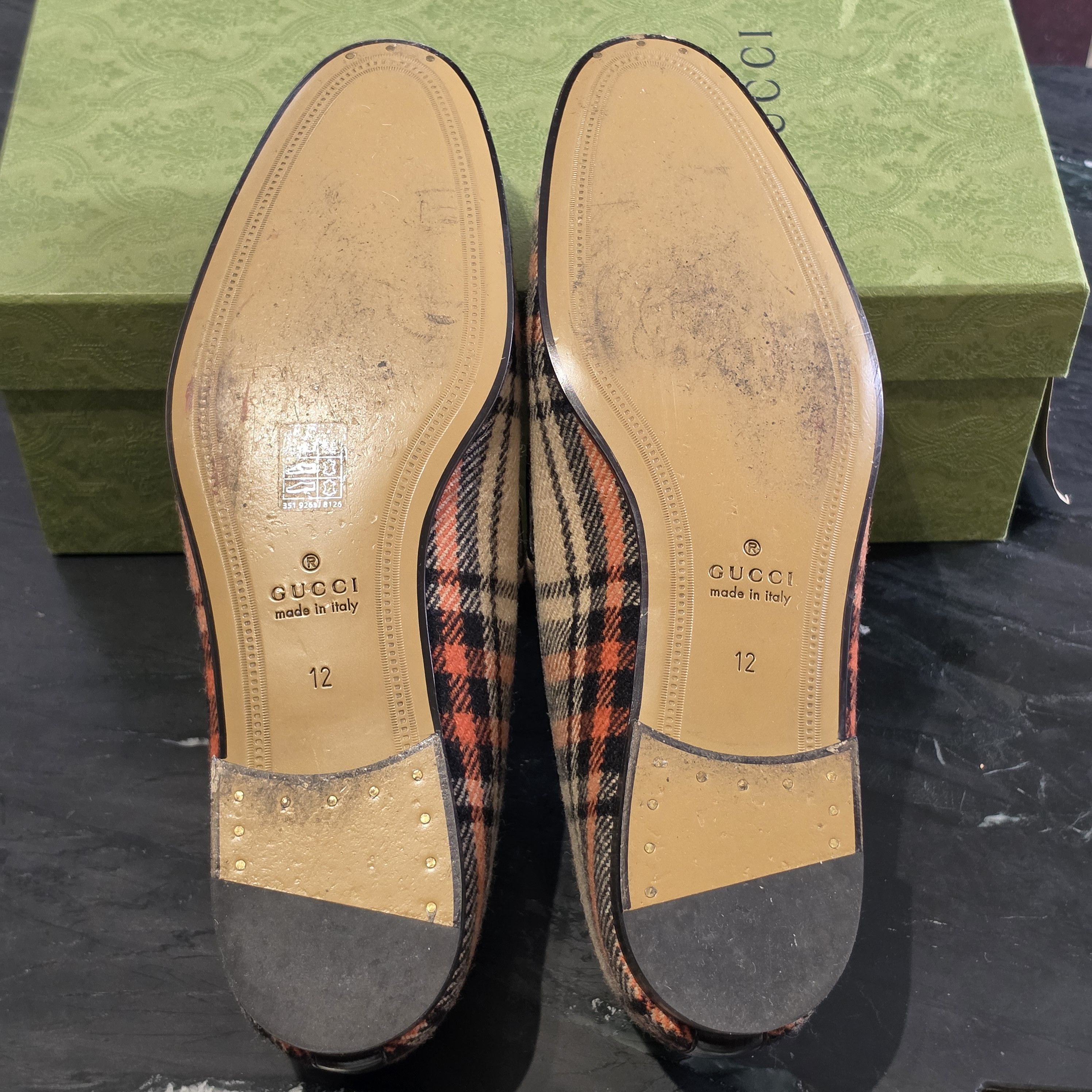 Gucci Jordaan Horse-bit Wool Plaid Loafers Size US 12 / EU 45 - 9 Thumbnail