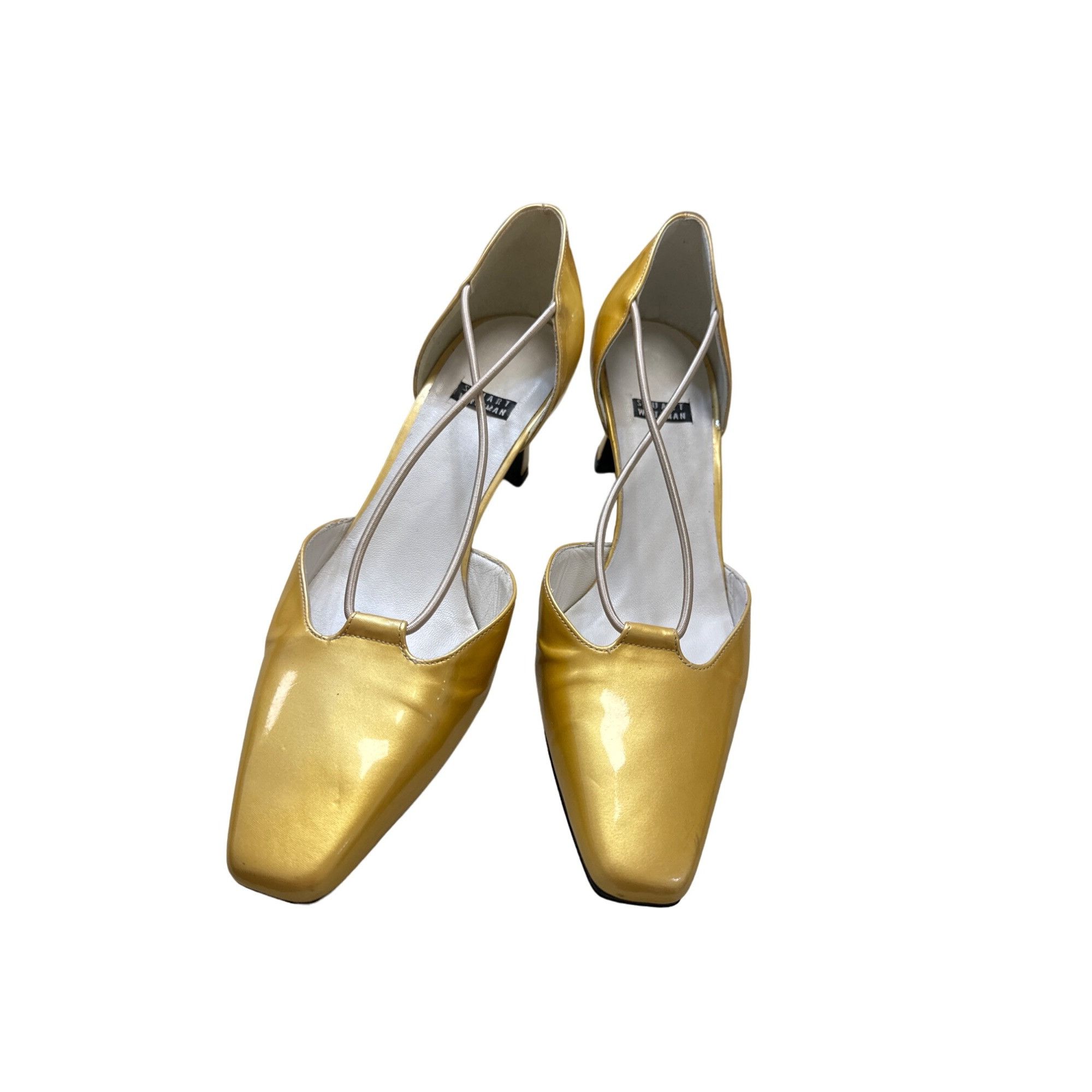 Stuart Weitzman Stuart Weitzman women’s yellow leather heels shoes size 6B S Size US 6 / IT 36 - 1 Thumbnail