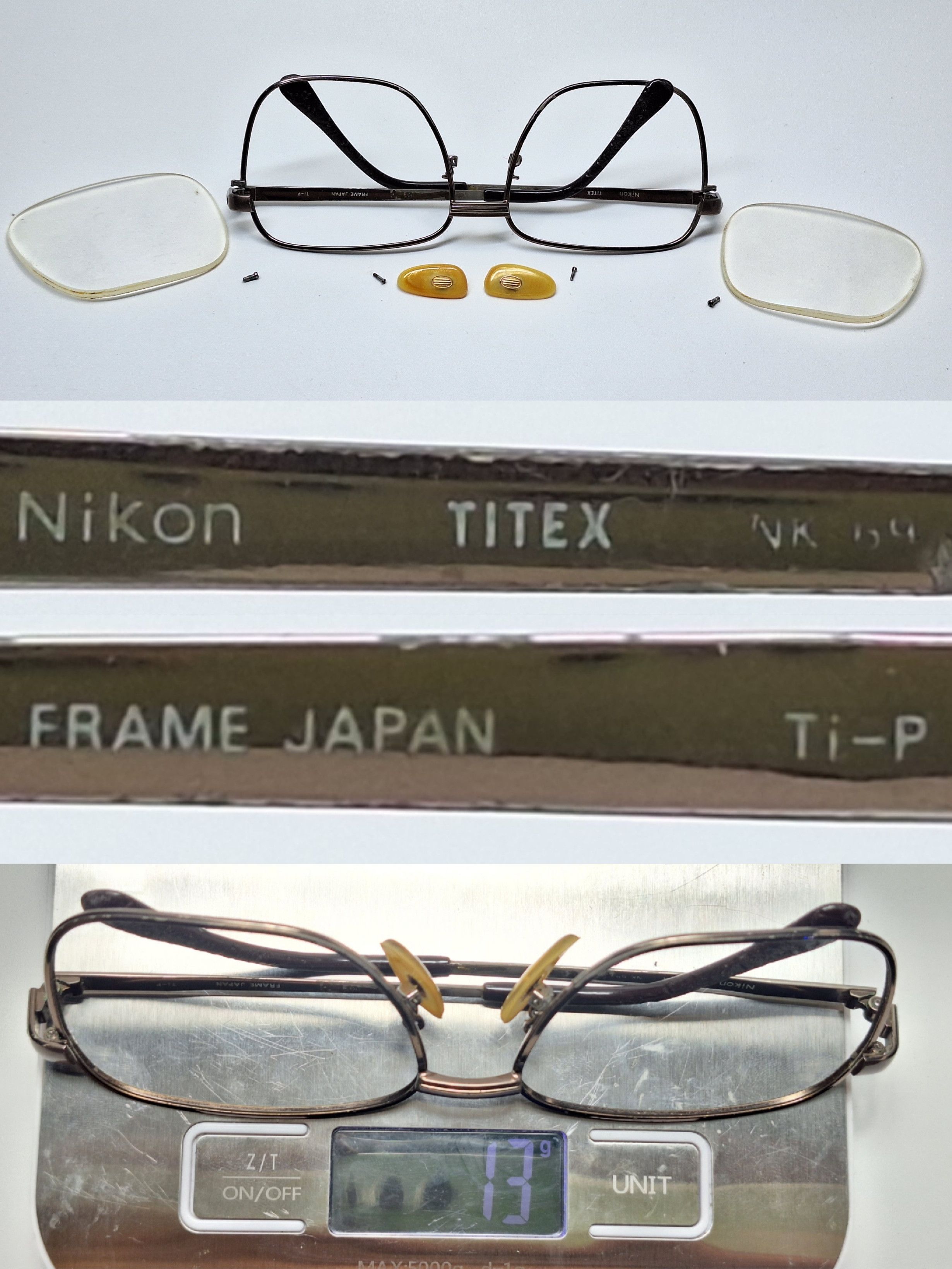 Nikon NIKON TITEX NK69 Ti-P Titanium Double Bridge Eyeglasses Size ONE SIZE - 9 Thumbnail