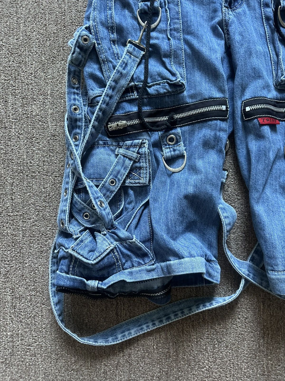 Tripp NYC Tripp NYC Denim X Strap Pants [Light Blue] XXS Size 26" / US 2 / IT 38 - 2 Thumbnail
