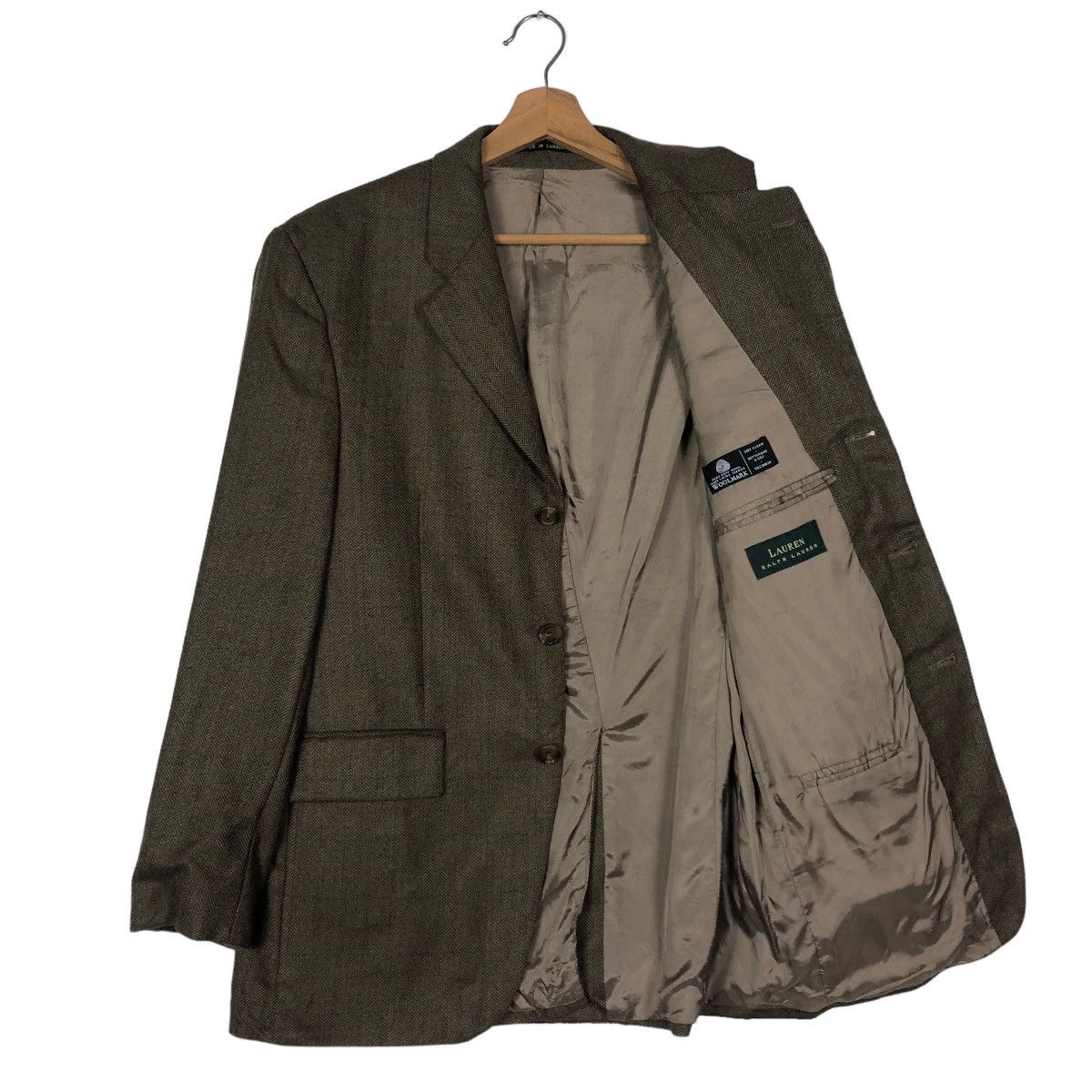 Ralph Lauren 🔥Herringbone Wool Double Breast Coats Ralph Lauren Size US M / EU 48-50 / 2 - 8 Thumbnail