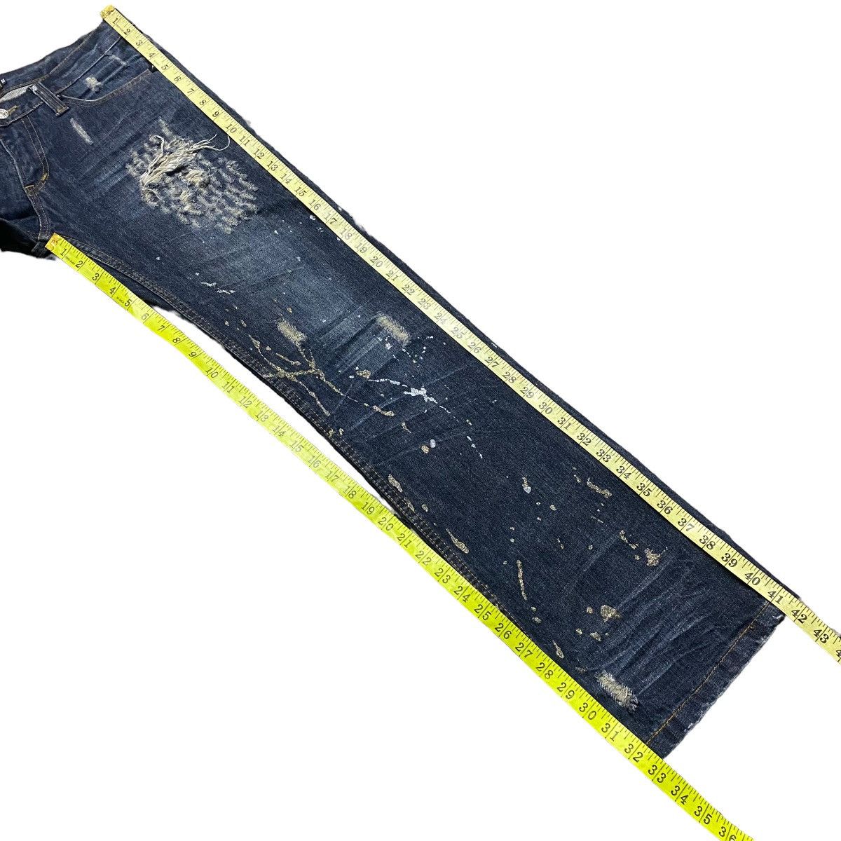 Le Grande Bleu (L.G.B.) Xfrm Clawmark Denim Flare Jeans Size US 32 / EU 48 - 17 Thumbnail
