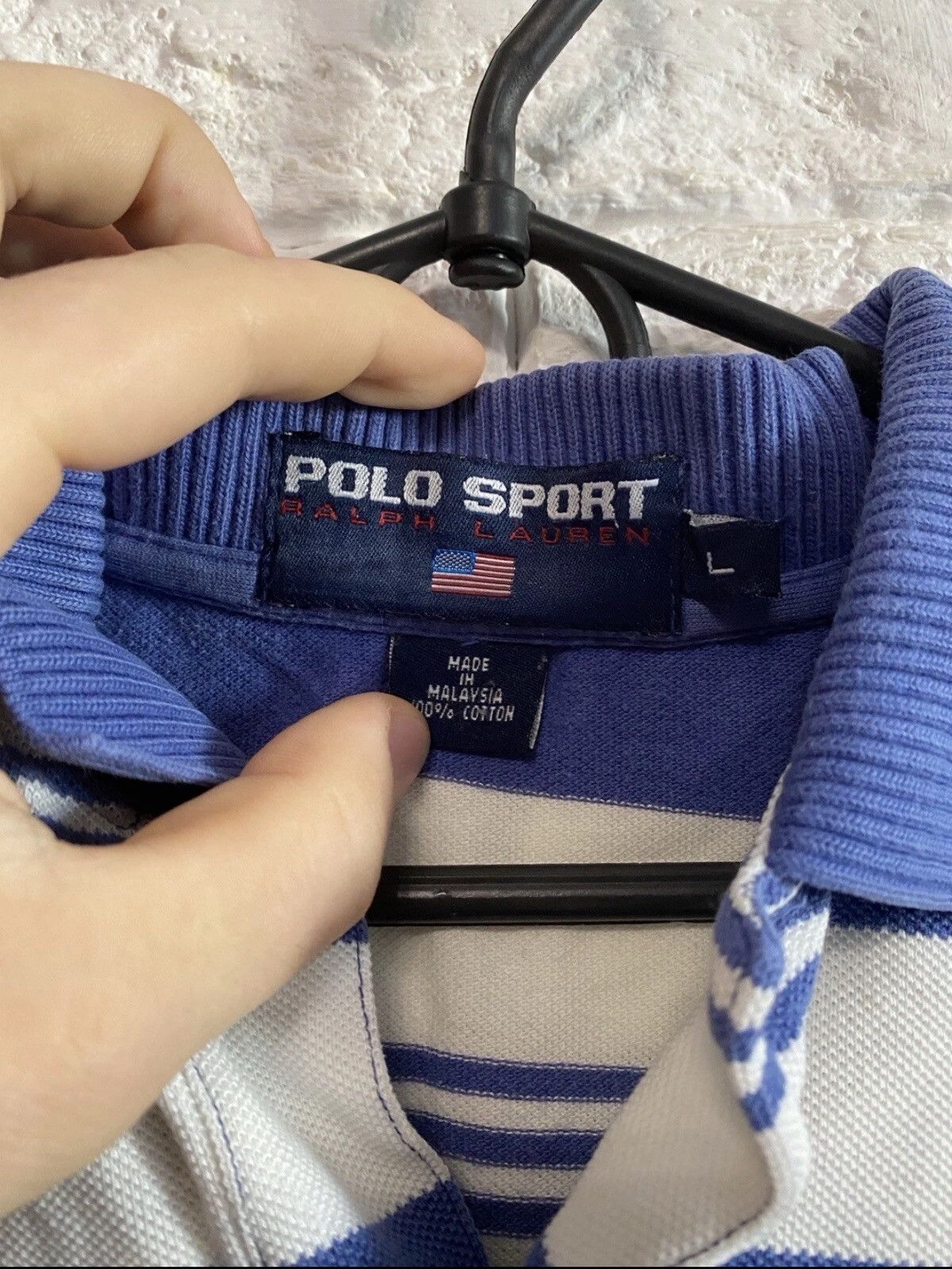 Polo Ralph Lauren Vintage Stripped Polo Sport Ralph Lauren Polo Shirt Sz L Size US L / EU 52-54 / 3 - 2 Thumbnail