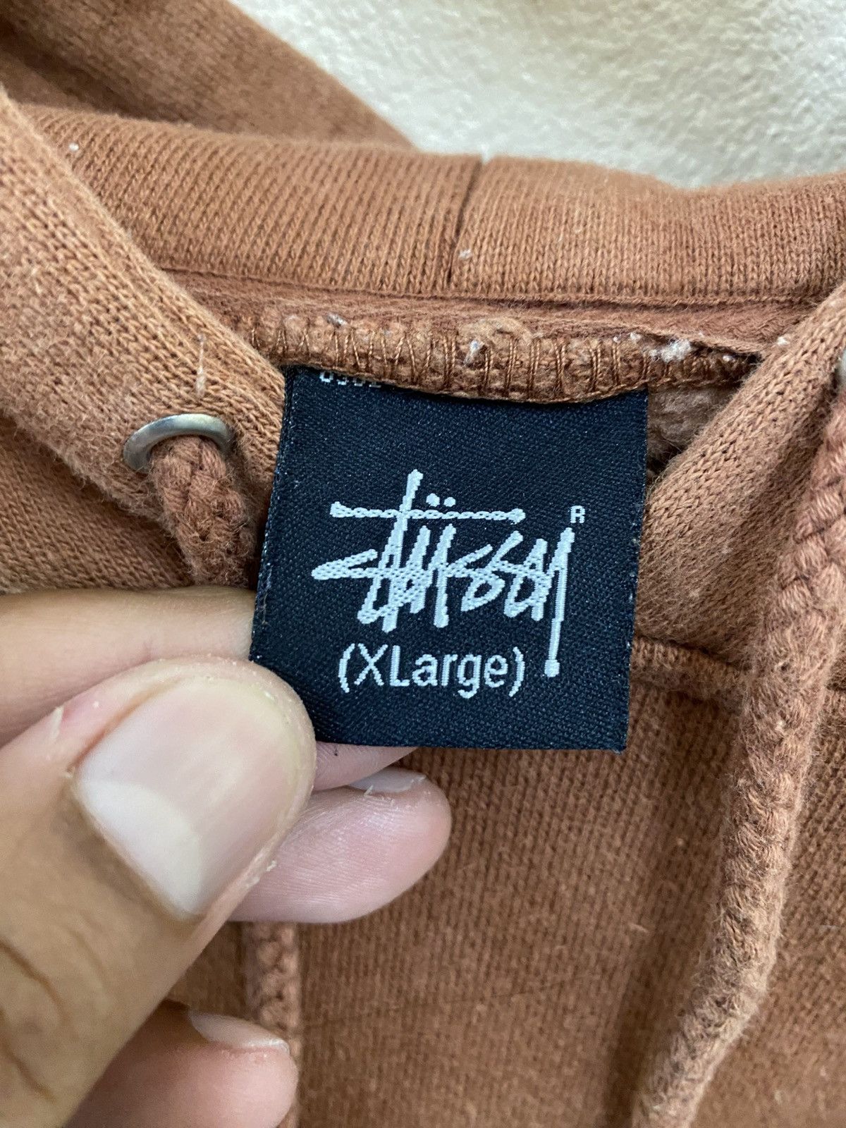 Stussy Vintage Stussy Big Logo Brown Hoodie Pullover Size US XL / EU 56 / 4 - 8 Thumbnail