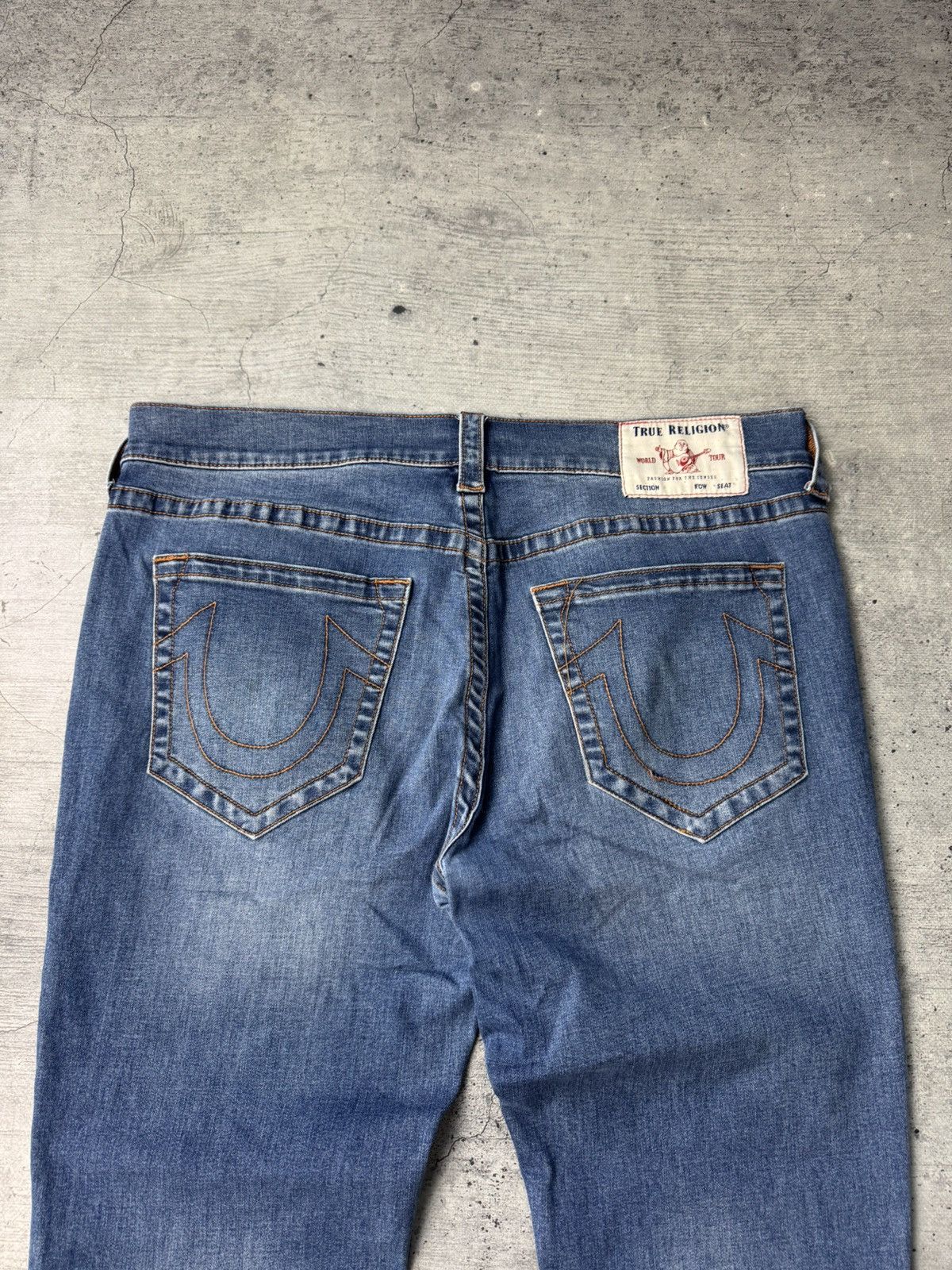 Vintage True Religion Jeans Baggy Distressed Made In USA 00’s Rap Size US 36 / EU 52 - 2 Thumbnail