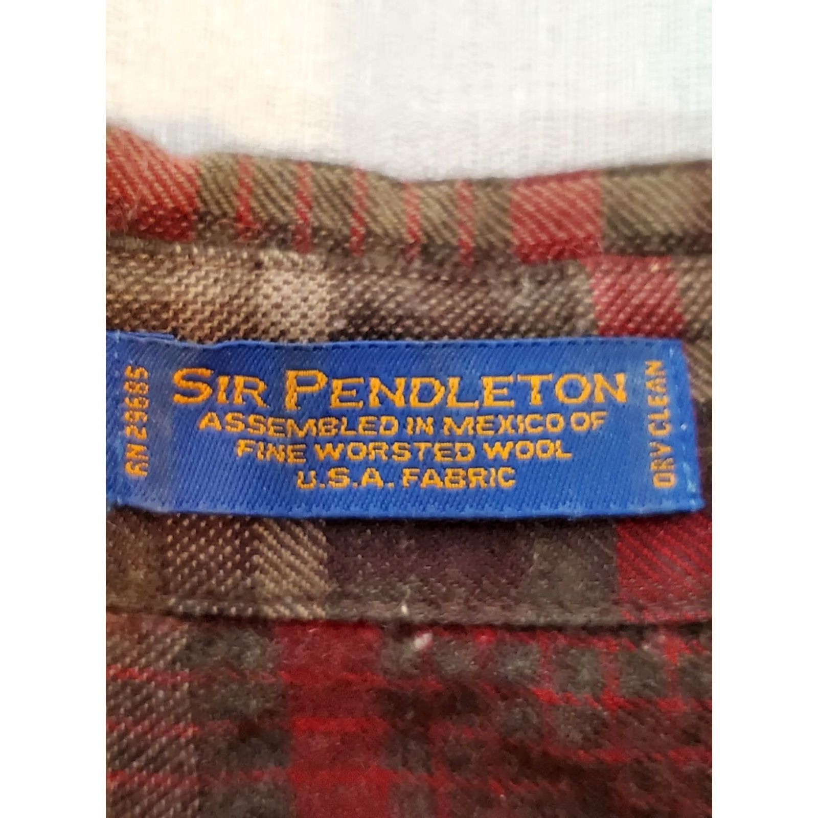 Pendleton Pendleton Flannel Shirt Red Olive Plaid Virgin Wool Button-Up Mens L Size US L / EU 52-54 / 3 - 4 Thumbnail