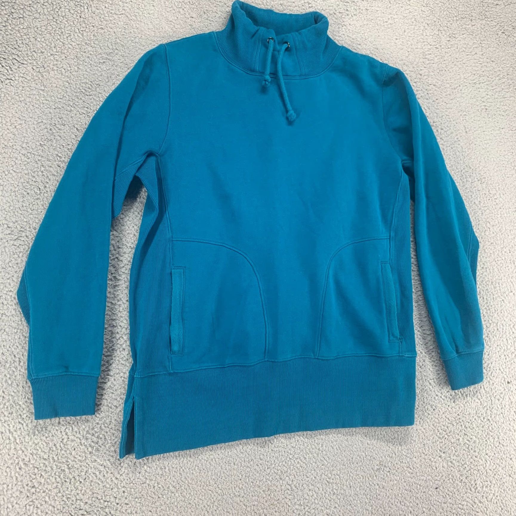 Vintage DULUTH TRADING Outdoor Stretch Pullover Sweater Mens Medium Blue with Zip Pockets Size US M / EU 48-50 / 2 - 2 Thumbnail