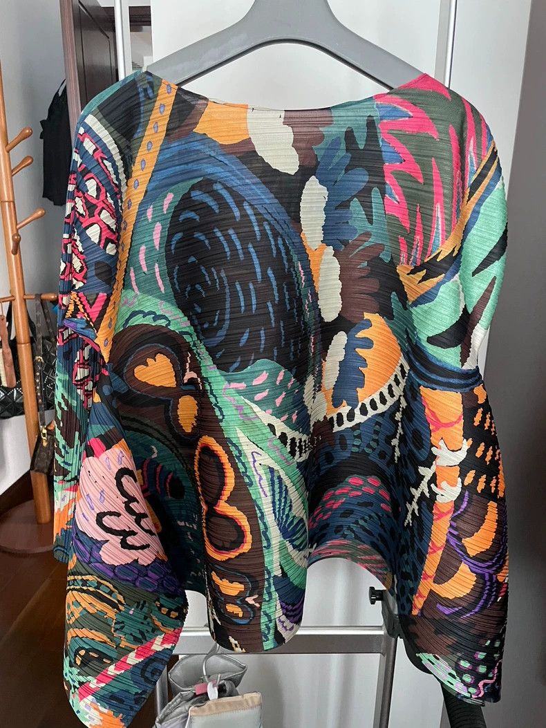 Issey Miyake Issey Miyake size:3 Colorful color-blocked long-sleeved sh Size XS / US 0-2 / IT 36-38 - 2 Thumbnail