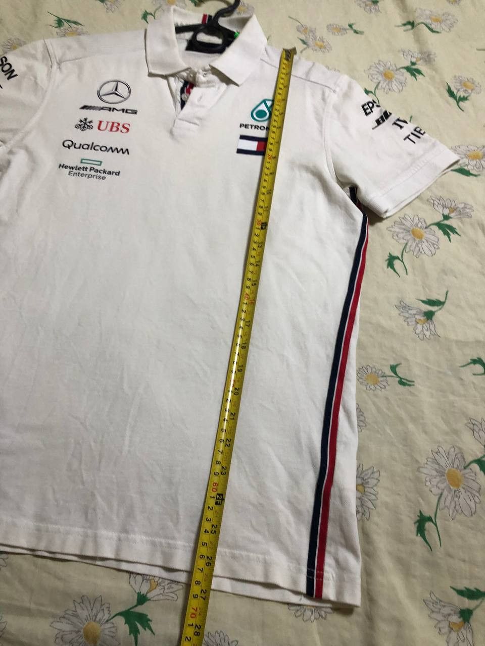 Tommy Hilfiger Tommy Hilfiger Petronas AMG Polo Shirt Mens Large White Fl Size US S / EU 44-46 / 1 - 14 Thumbnail