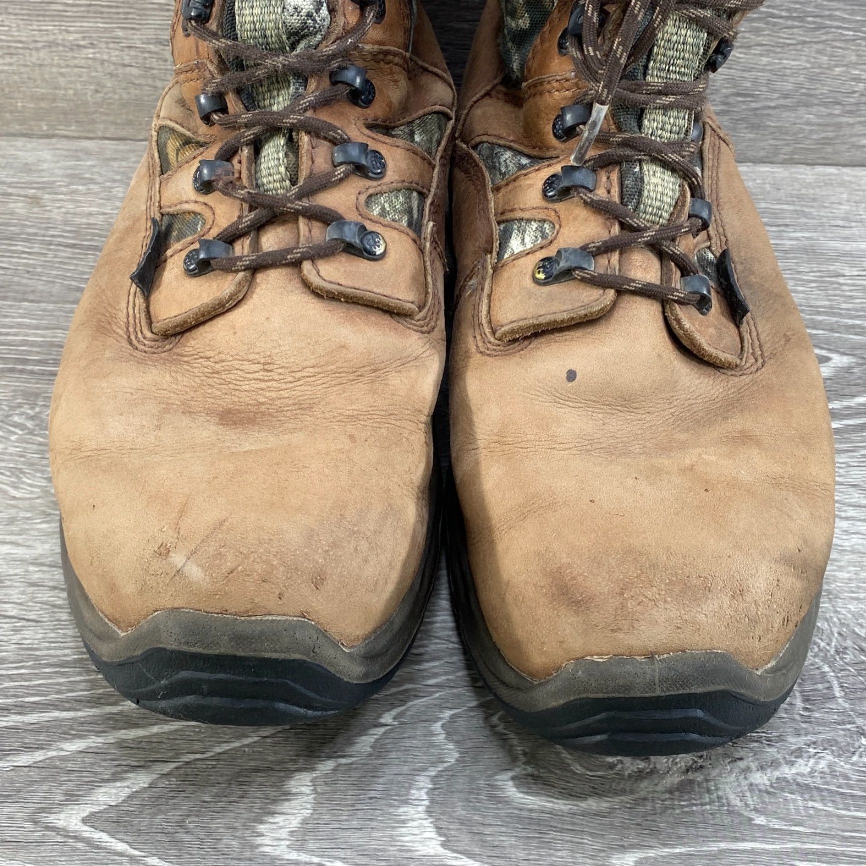 Vibram Wolverine Mens 9EW Brown Leather Camo Insulated Waterproof Boots Vibram Hunting Winter Hiking Size US 8 / EU 41 - 5 Thumbnail