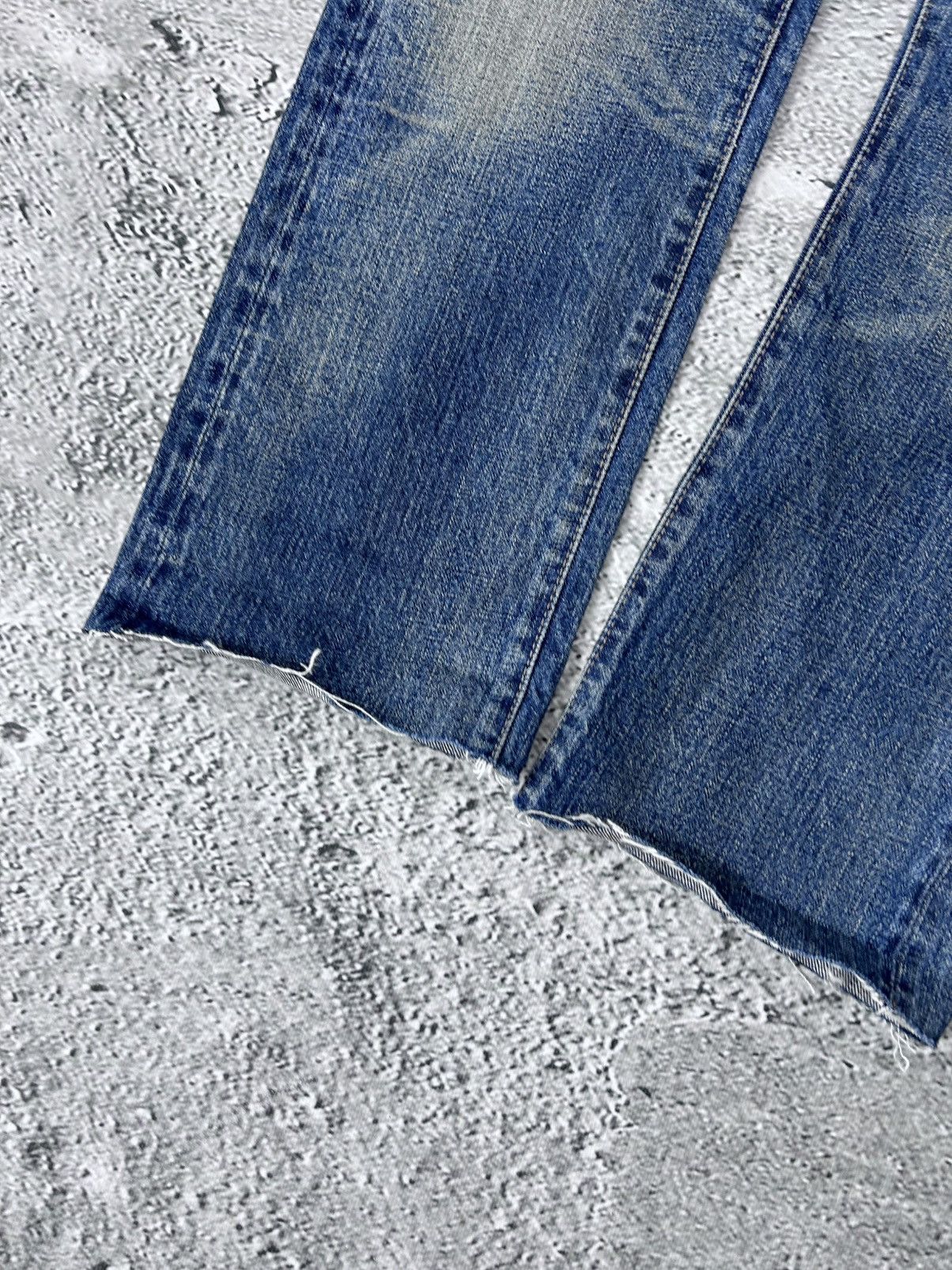 Levi's Vintage Clothing Levis Big E Selvedge Denim Distressed Jeans 505 - 0217 Size US 31 - 4 Thumbnail